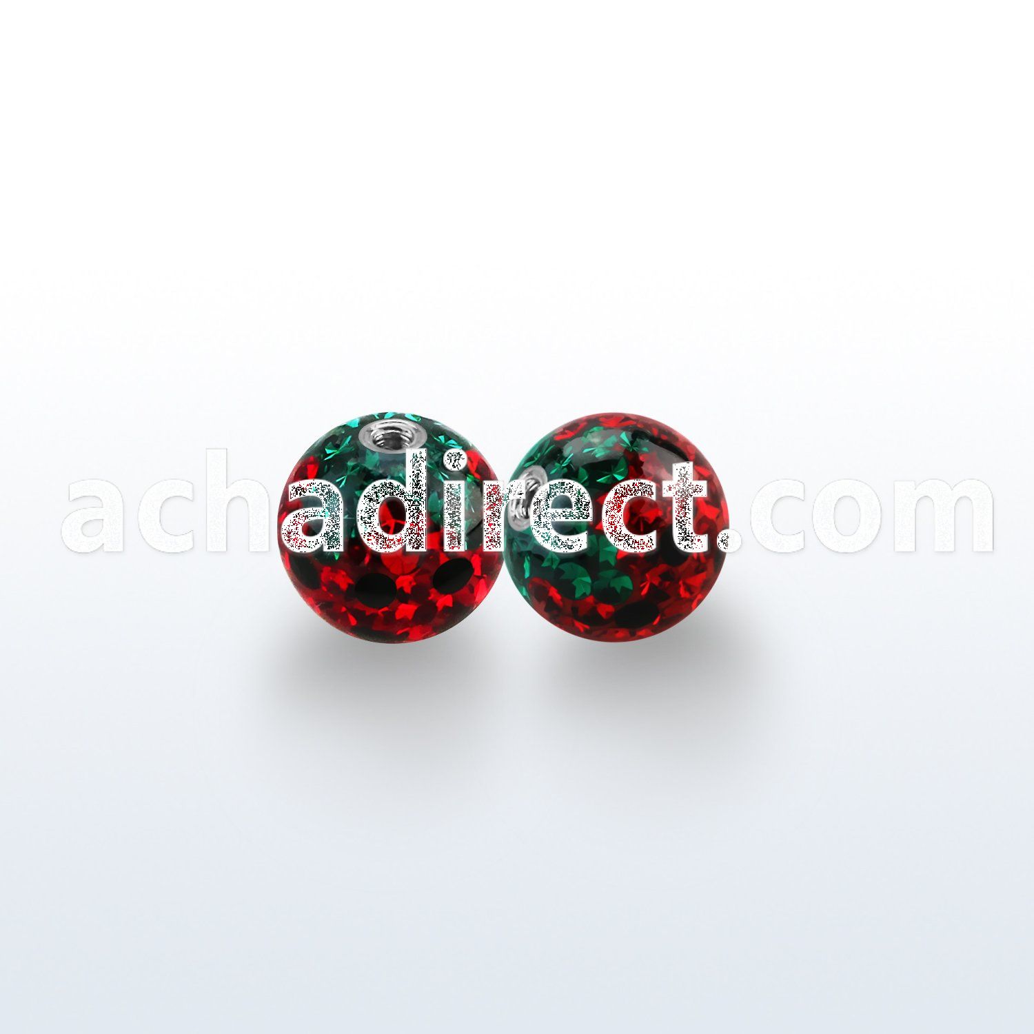 8mm ferido glued multi crystal ball in strawberry design
