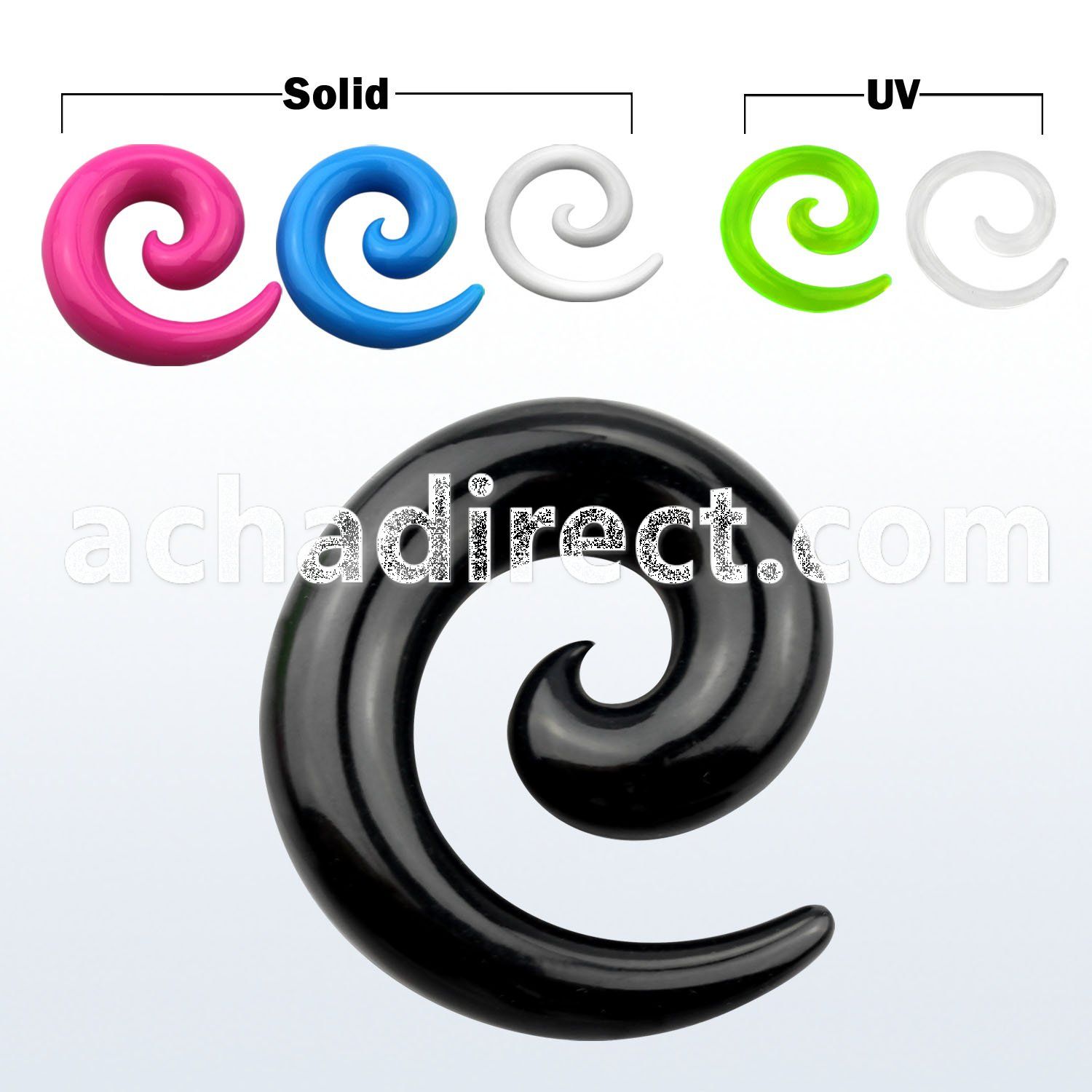acco acrylic solid uv spiral coil taper