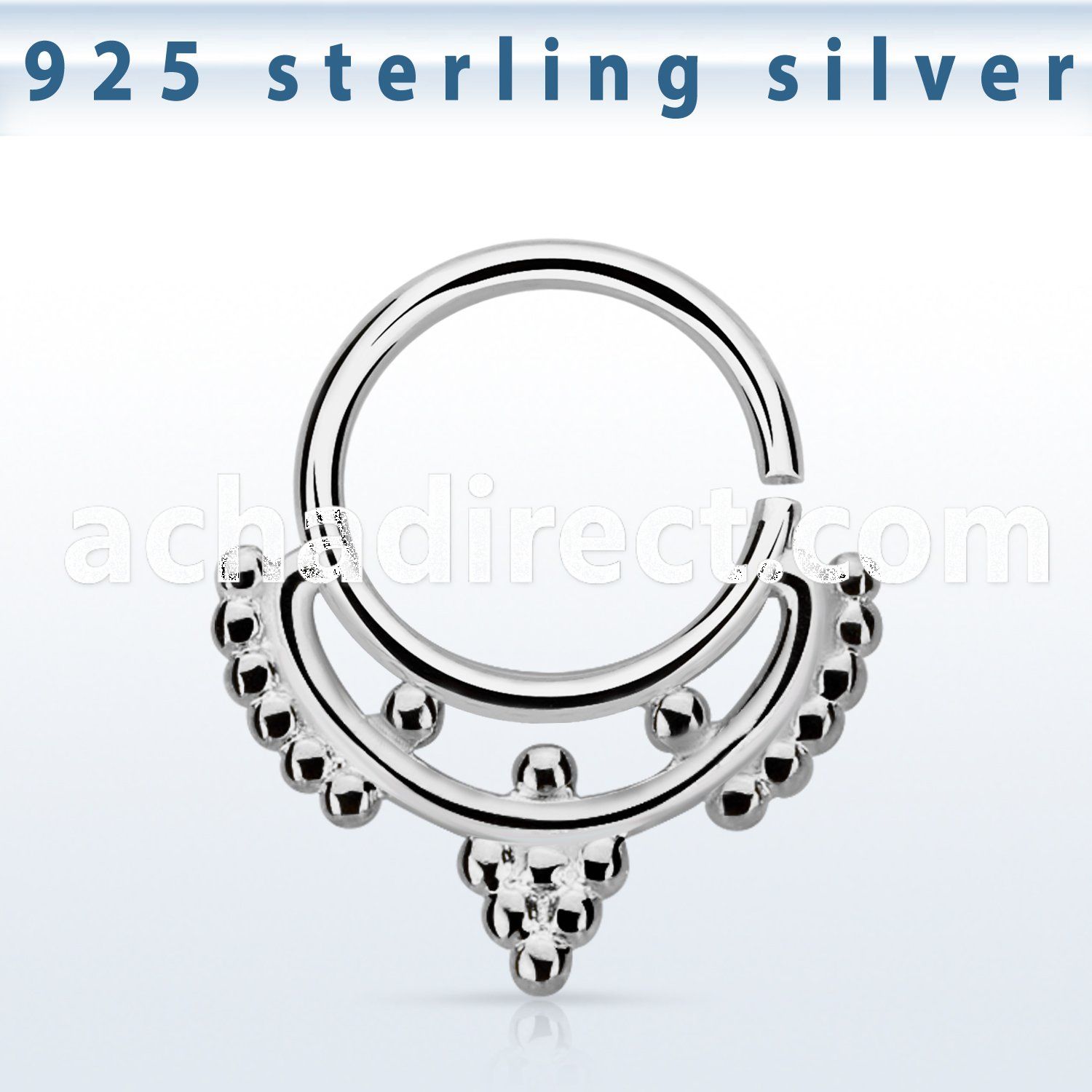 agsepv4 925 silver septum ring in a minimalistic indian design