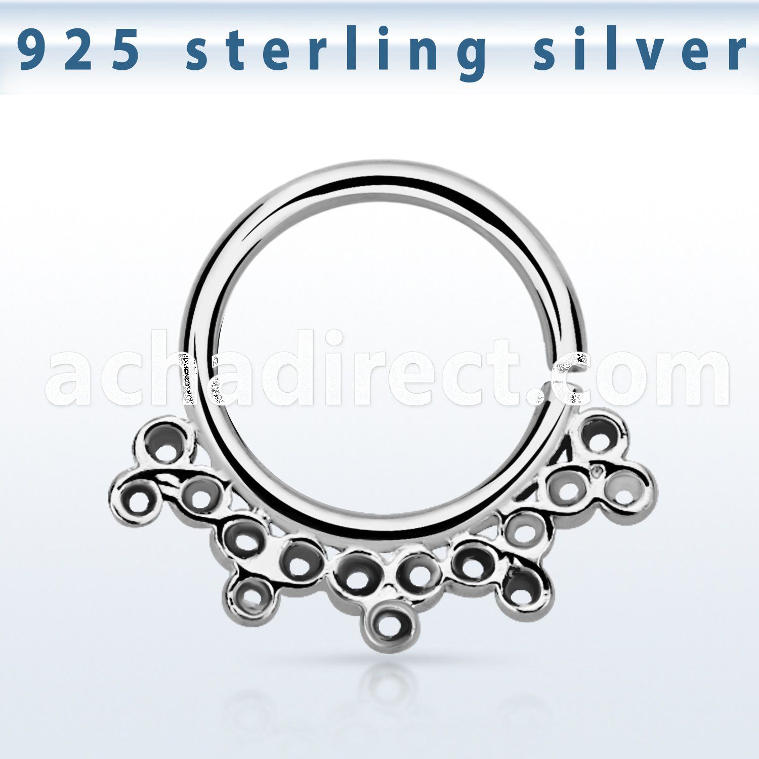 agsepv5 925 silver septum ring in a elaborate indian design