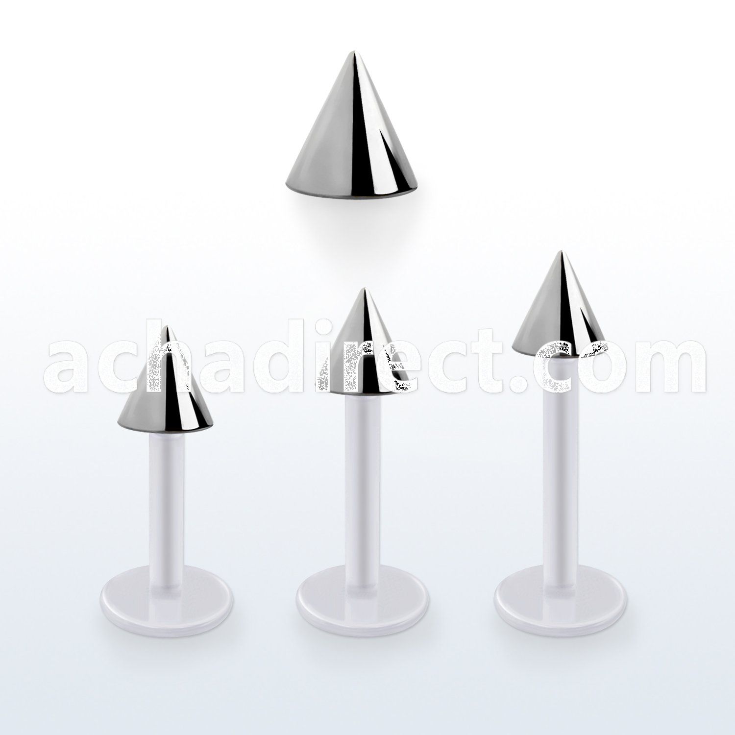 albcn5 bio  flex labret, 16g (1.2mm) with a 5mm steel cone