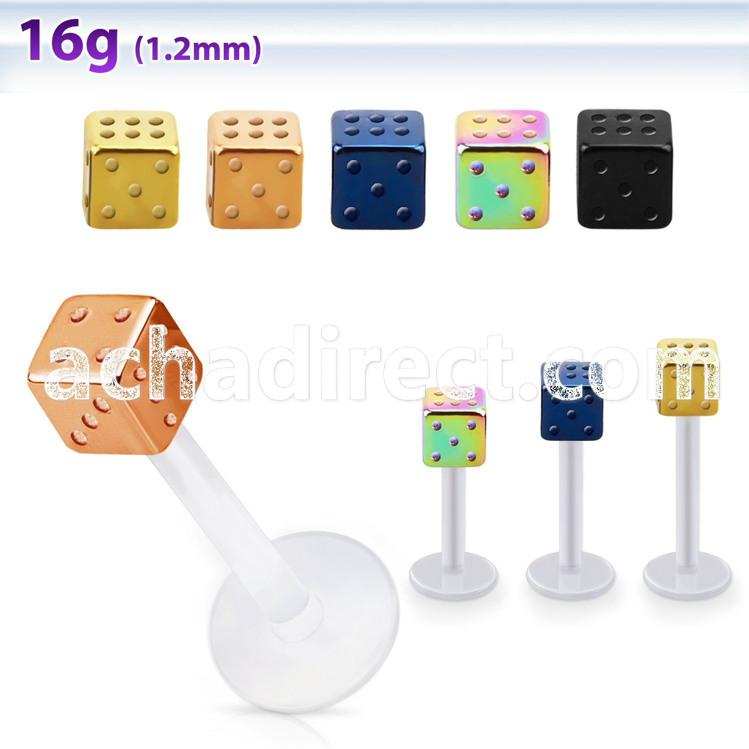 albtd4 bio  flex labret w 4mm pvd plated steel dice