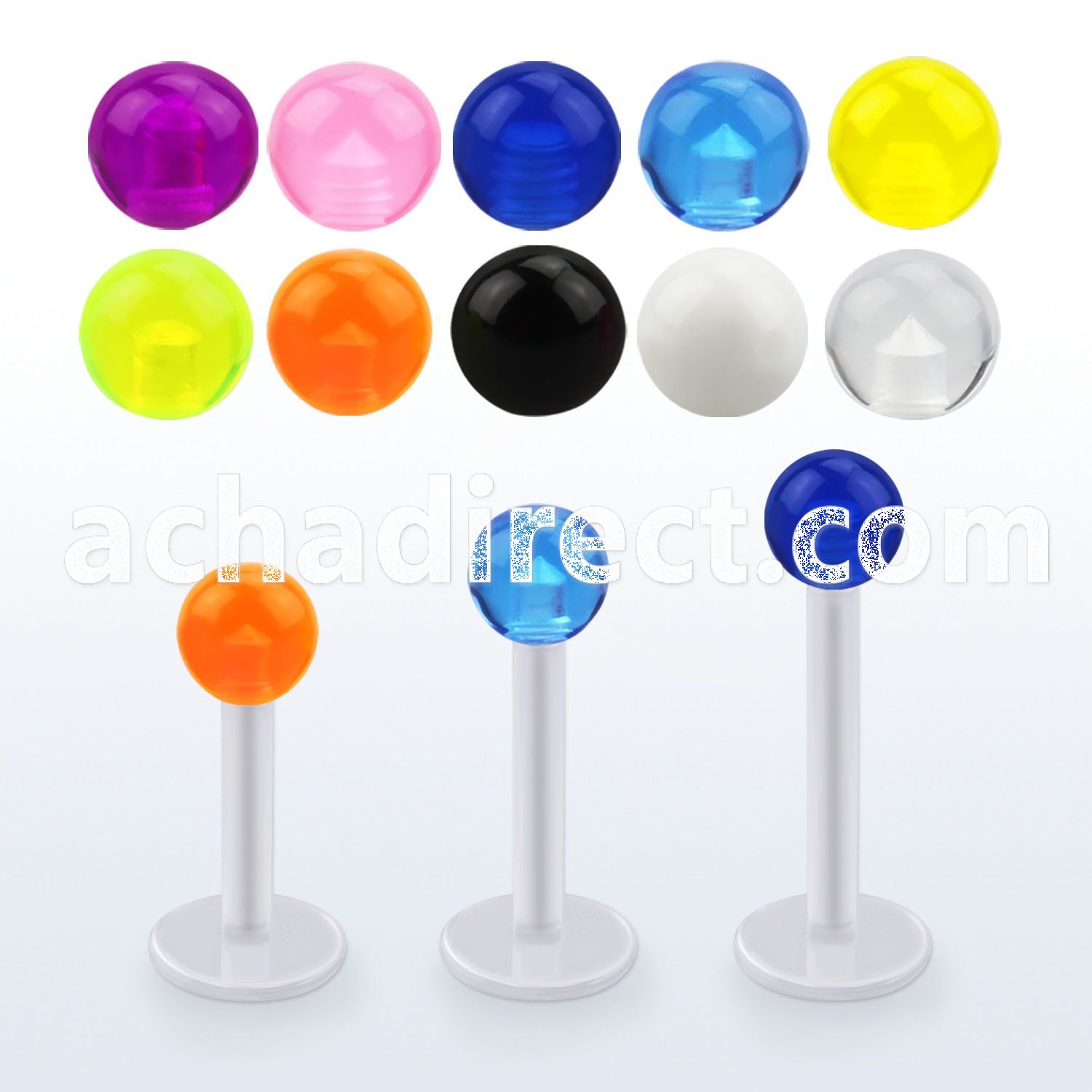 albuvb4 bio  flex labret w 4mm acrylic uv ball