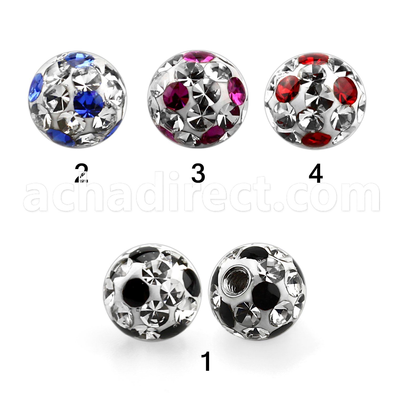 amfr5 5mm ferido glued crystal ball with cute dotted design