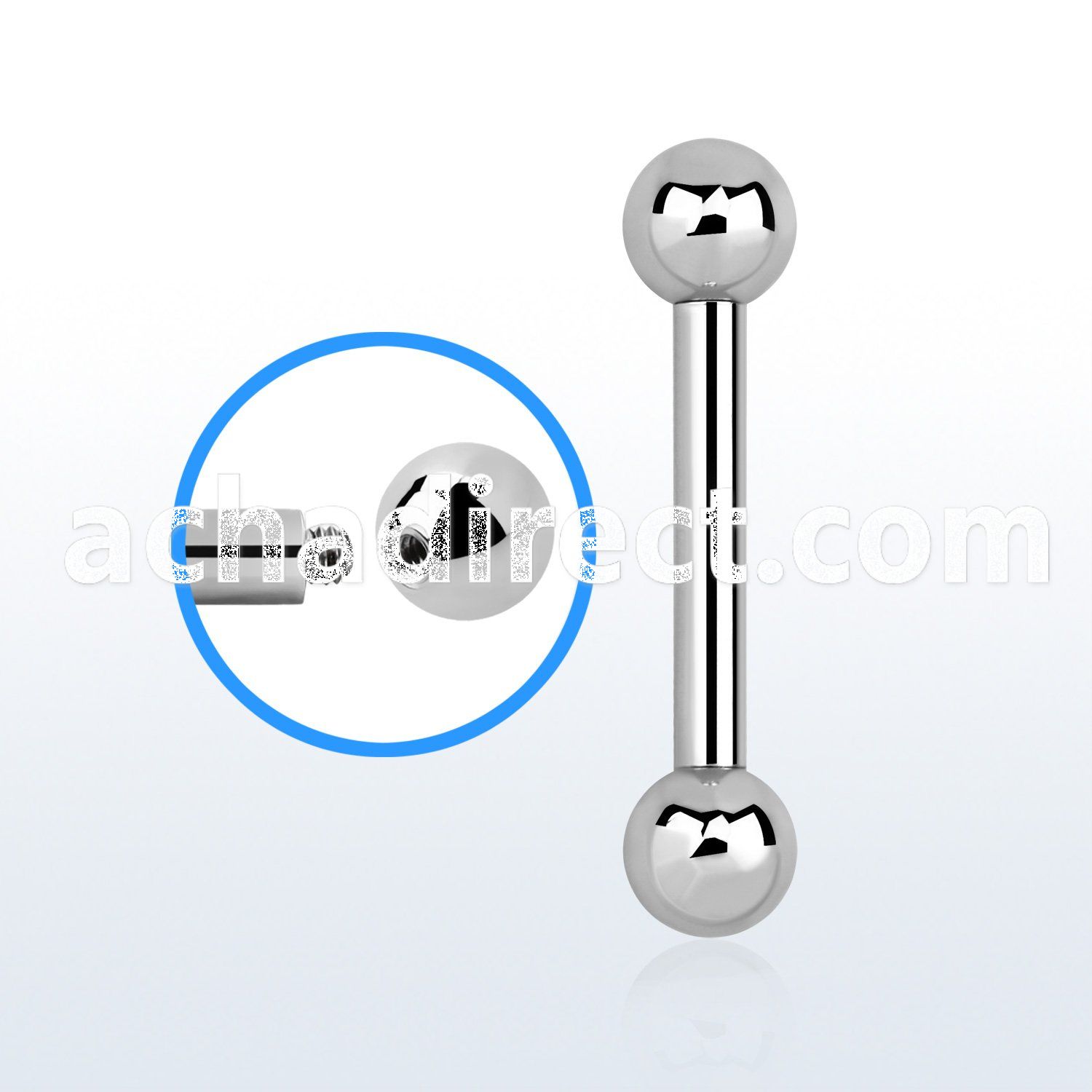 bb10x steel big gauge tongue barbell thickness 10g 6mm balls