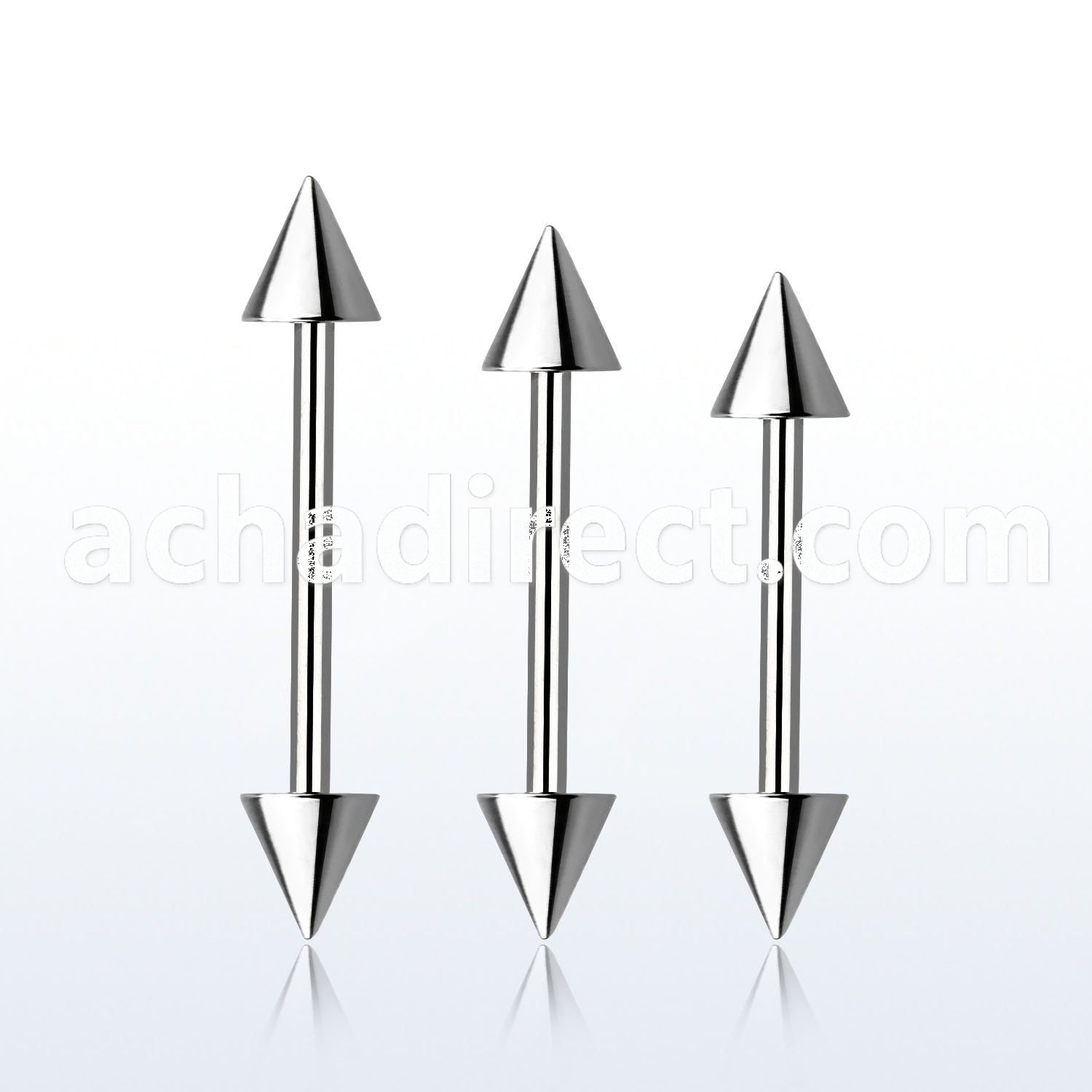 bb20cn surgical steel eyebrow or helix barbell with 3mm cones