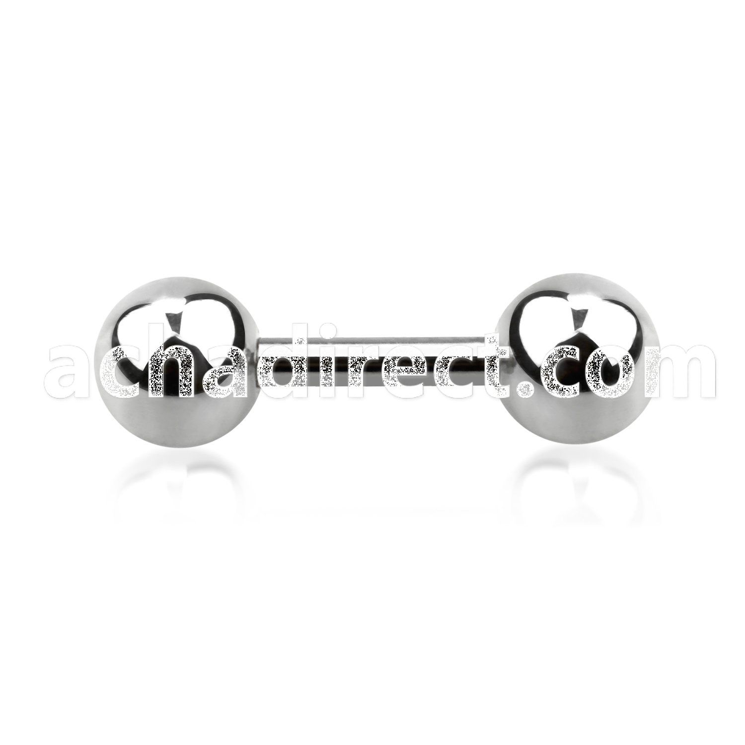 bber20 1 2mm 316l steel helix barbell with two 4mm balls
