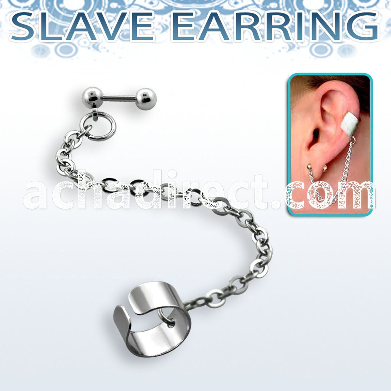 bber26 316l steel barbell with ball connected to helix clip