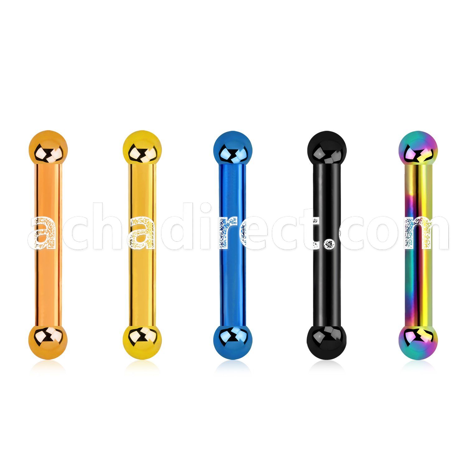 bbetb2 anodized 316l steel eyebrow helix barbell with 2mm ball