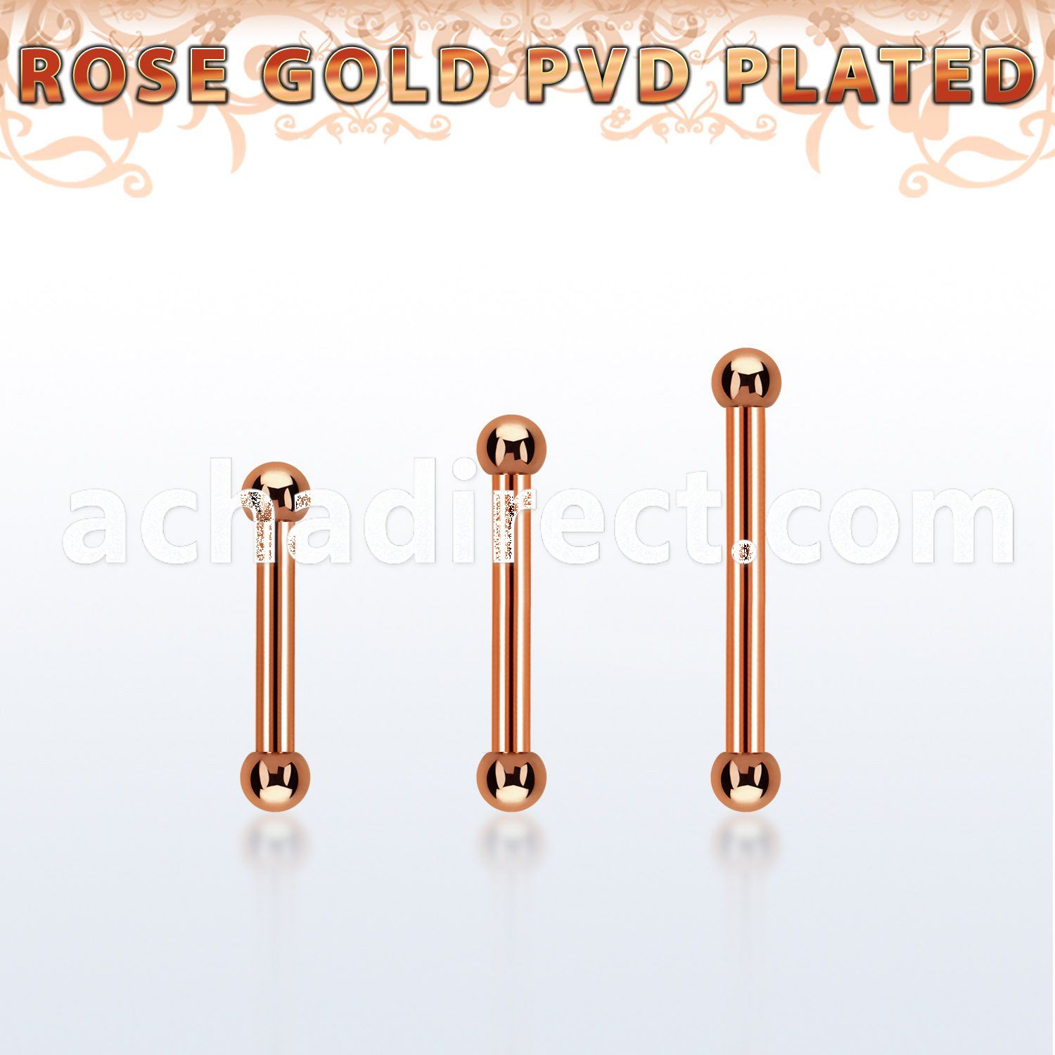 bbettb2 rose gold steel eyebrow barbell w 2 2mm balls