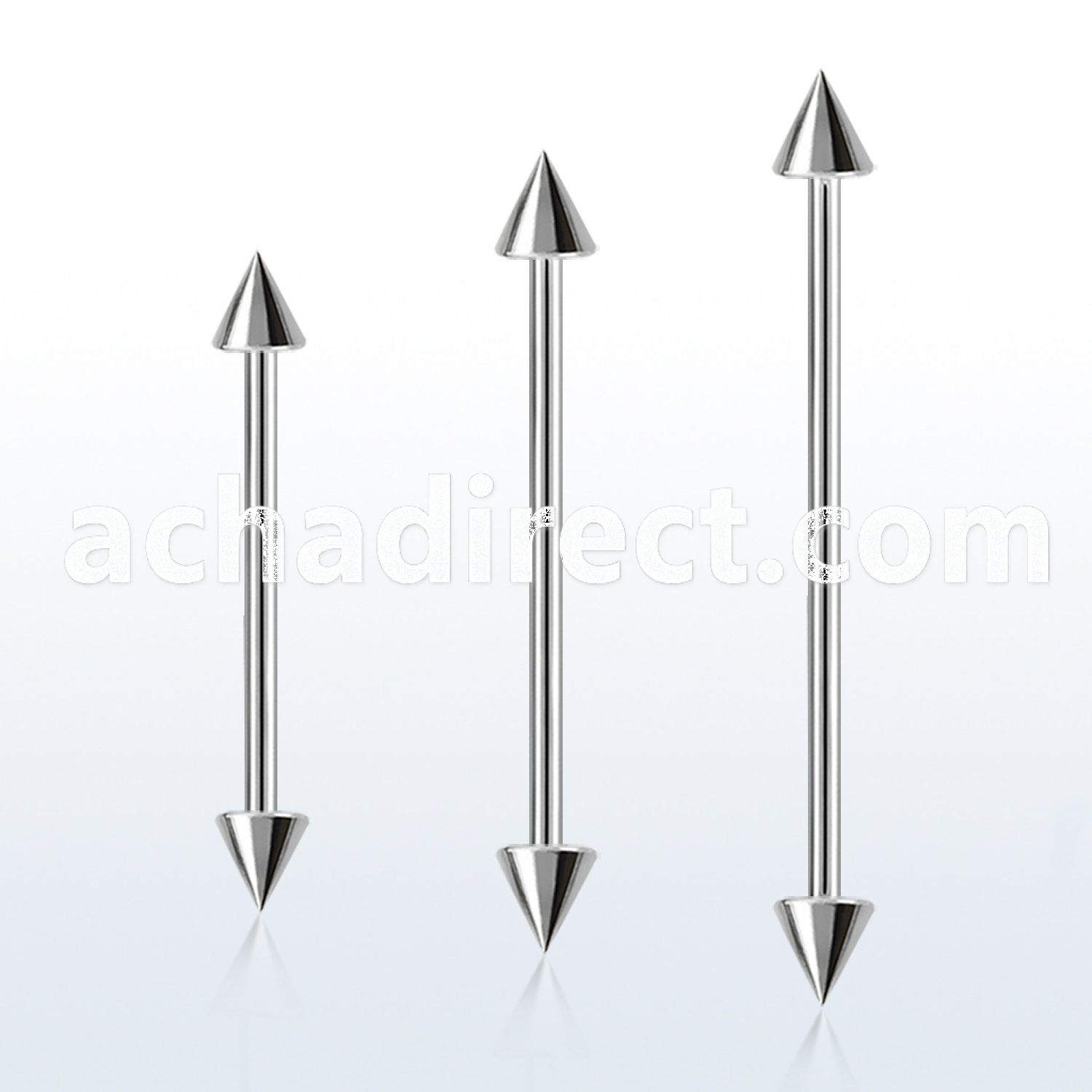 bbindcn 316l steel industrial barbell with a 5mm cone