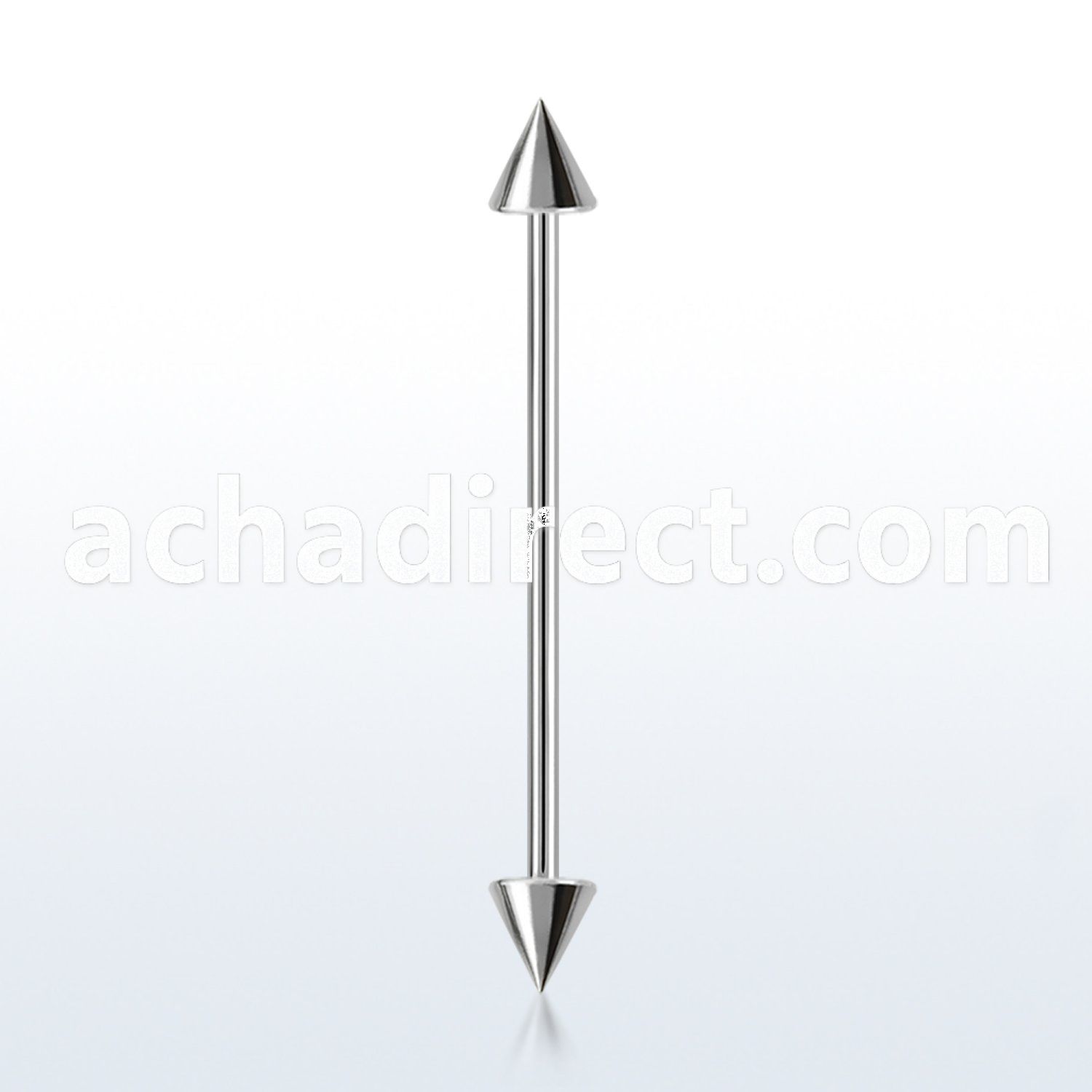 bbindcns 1 2mm 316l steel industrial barbell with 4mm cones