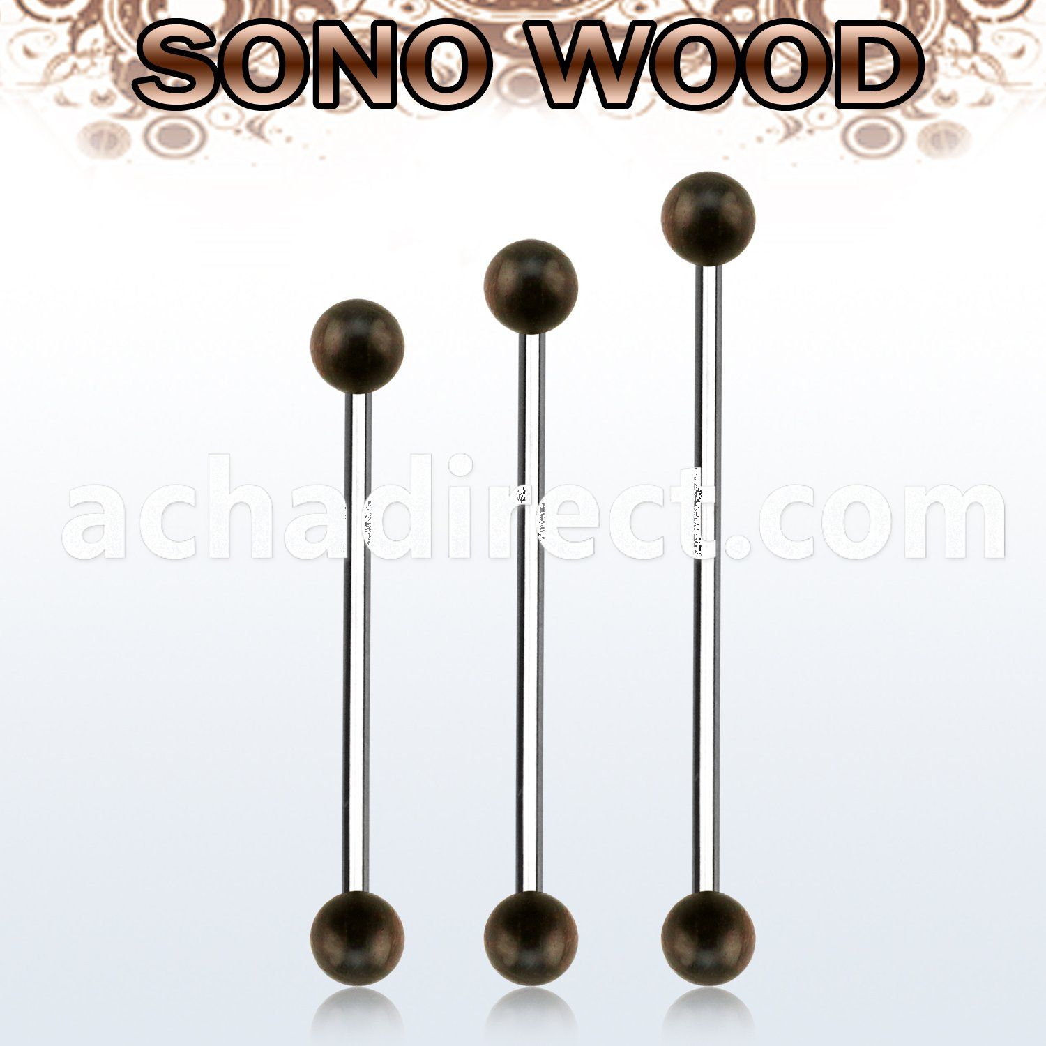 bbinsn5 organic industrial barbell w 5mm sono wood balls