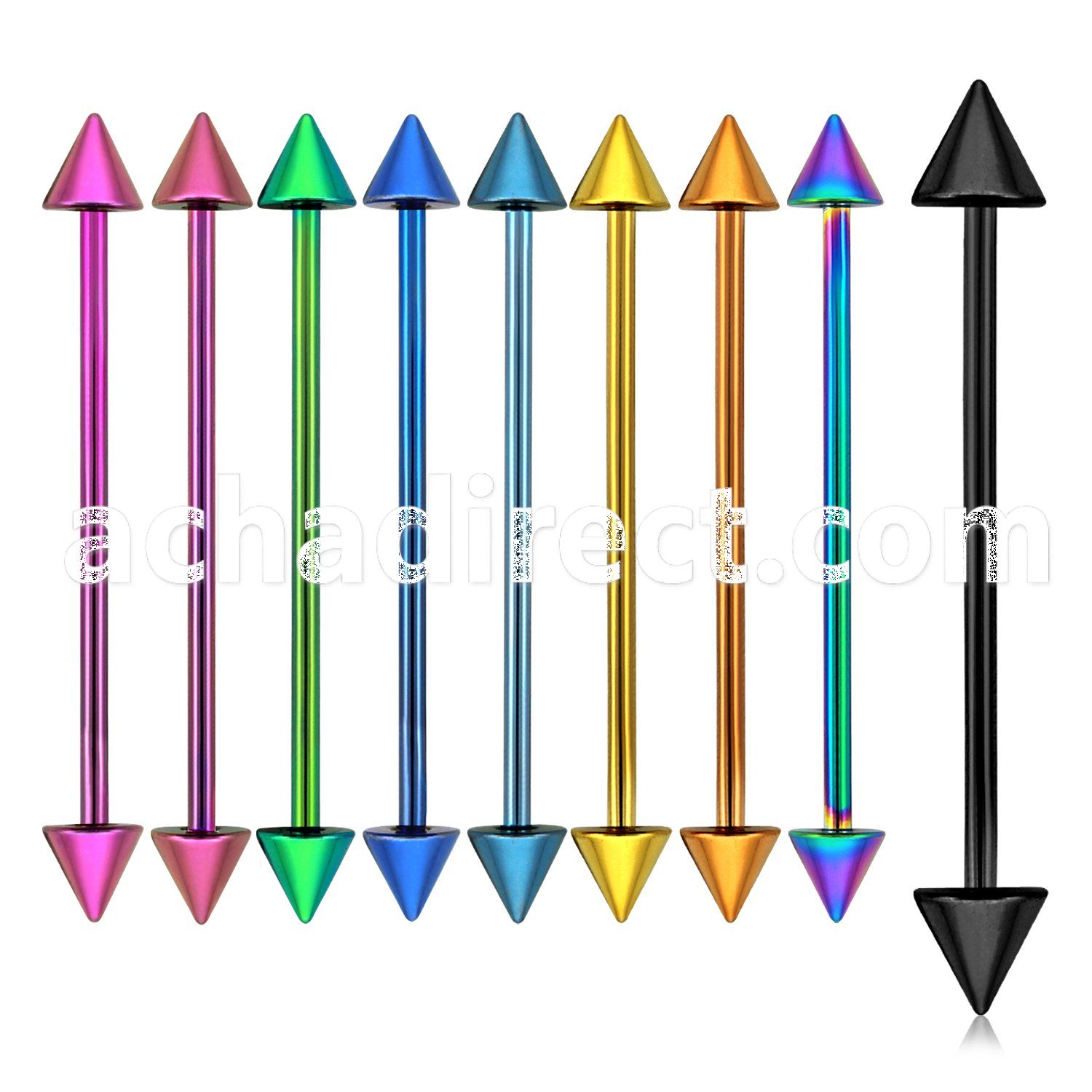 bbitcn premium pvd 316l steel industrial barbell with 5mm cone