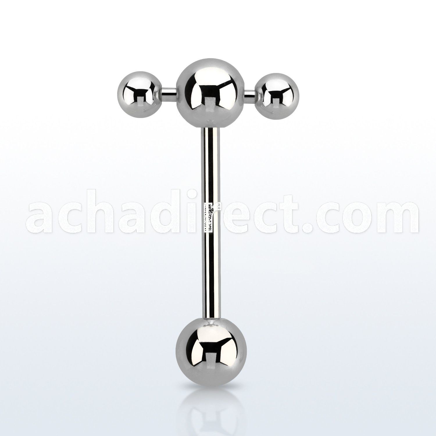 bbspnb4 steel spinner tongue barbell w two 4mm balls.