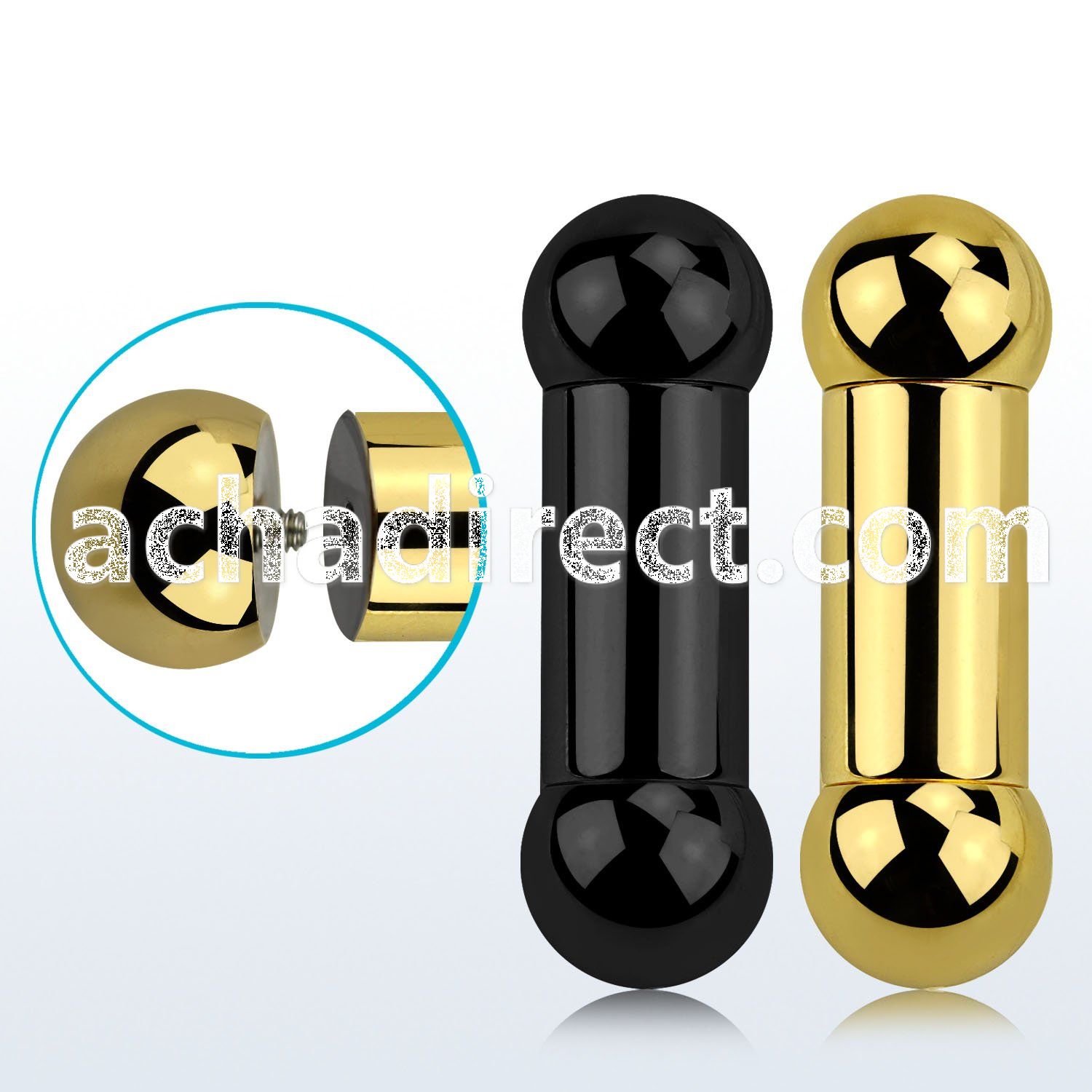 bbt00 pvd plated 316l steel big gauge tongue barbell 00g 10mm