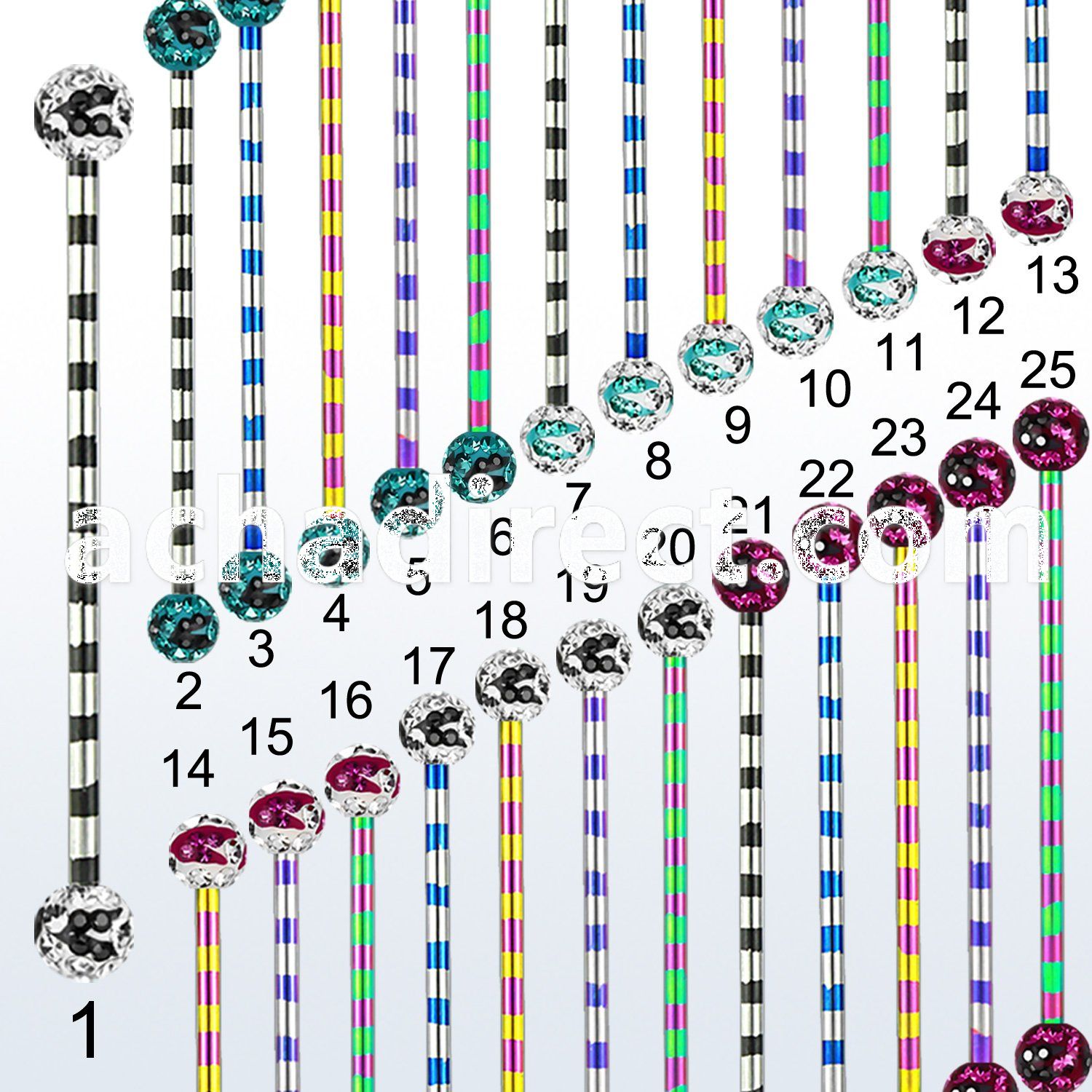 bbtrfr5c pvd 316l steel industrial barbell w 5mm ferido balls