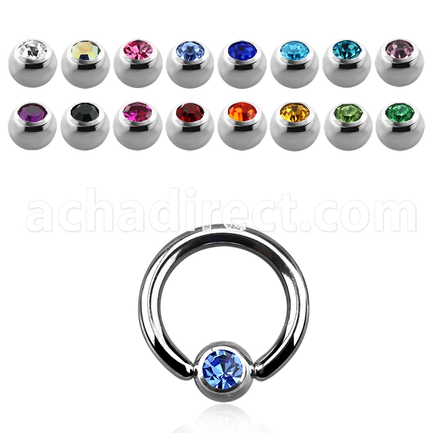 bcec4 316l steel closure ring w 4mm closure ball w crystal