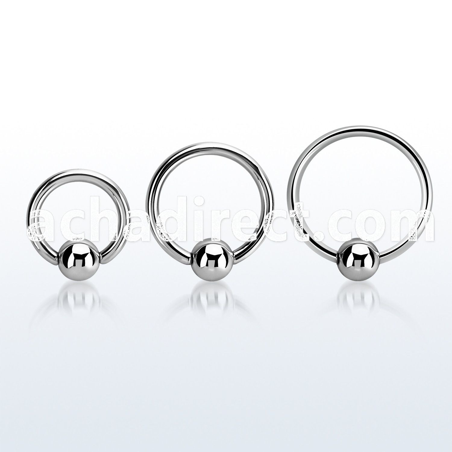 bcr16g 316l steel ball closure ring, 16g (1.2mm) w a 4mm ball