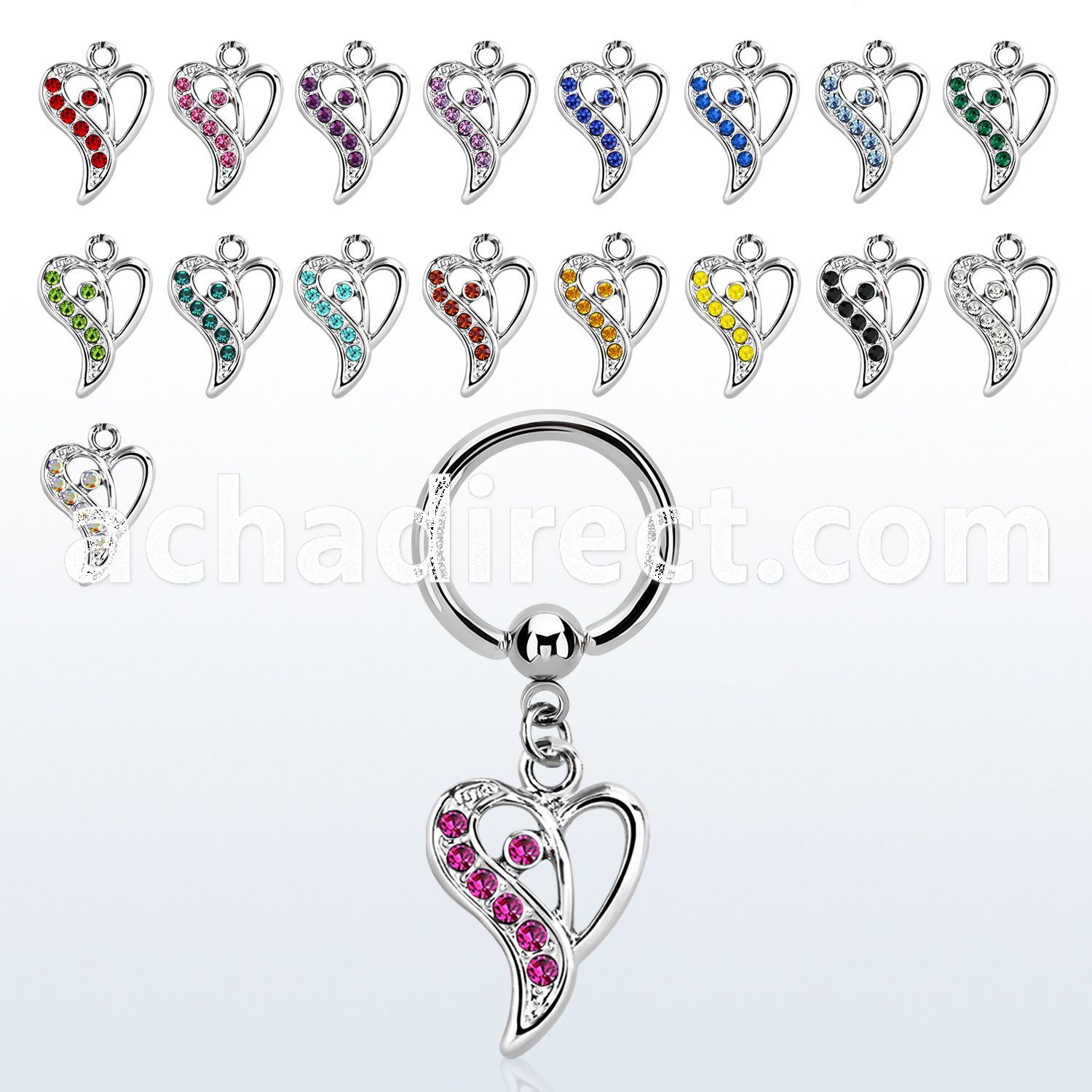 bcrghrc2 316l steel bcr 1.6mm w a heart design w crystals on side