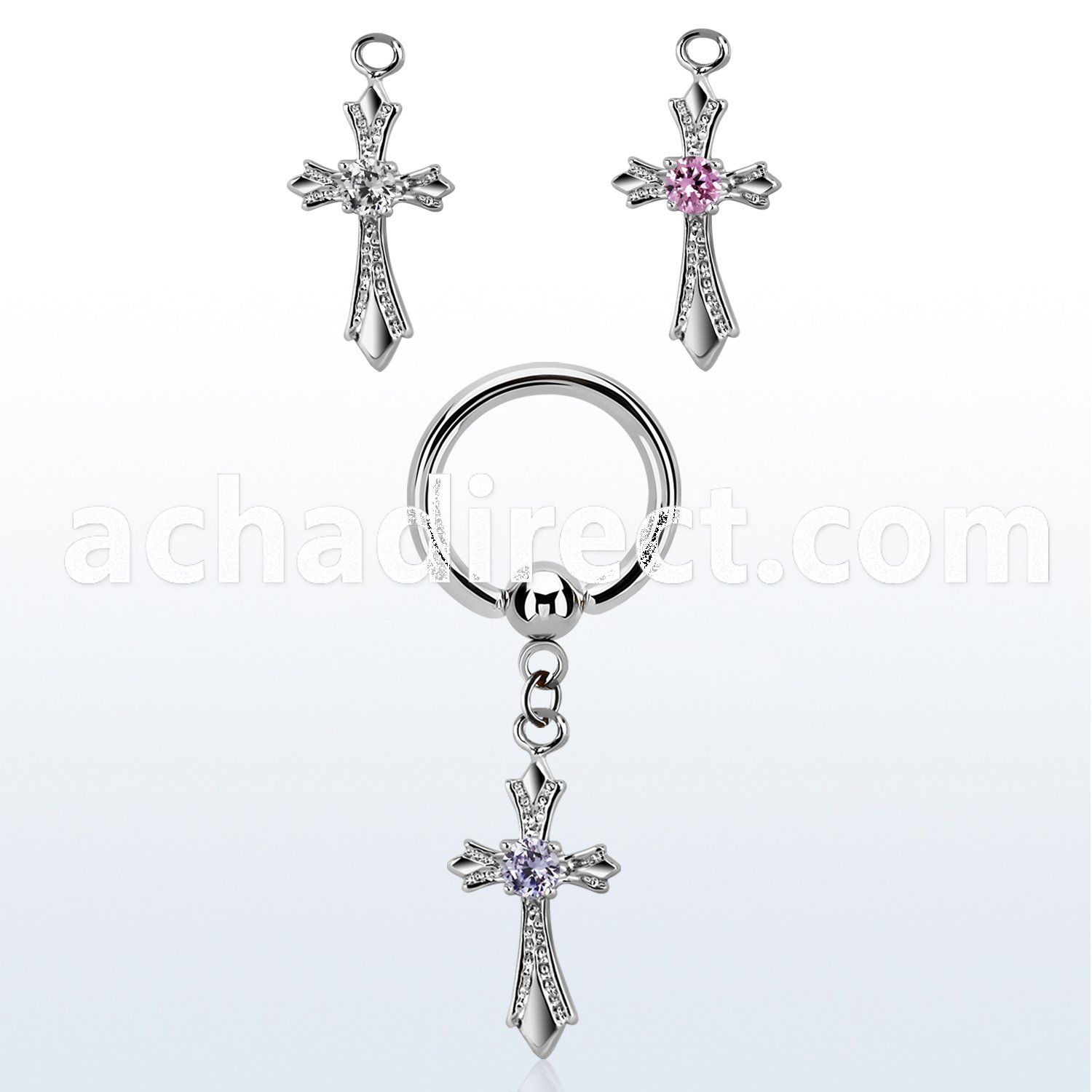 bcrgz379 316l steel bcr 1.6mm w a vintage style cross