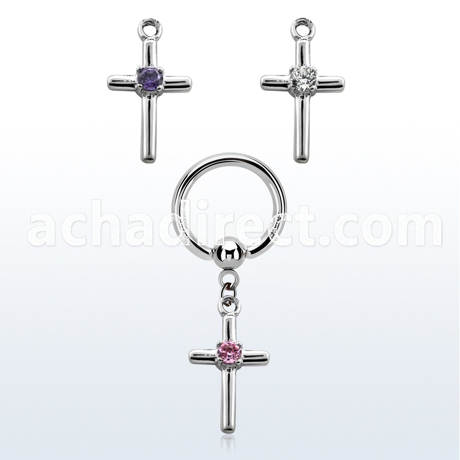 bcrgz394 316l steel bcr 1.6mm w a cross w round prong set cz