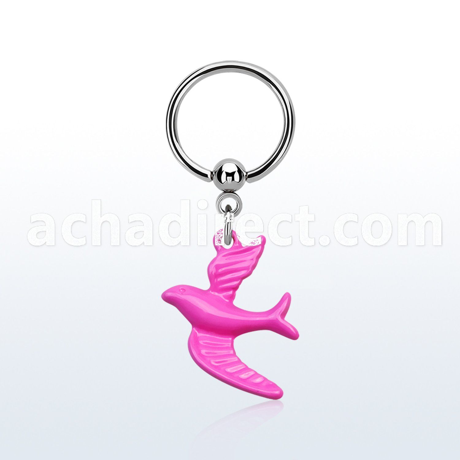 bcrs454 316l steel bcr 1.2mm w a pink color painted bird