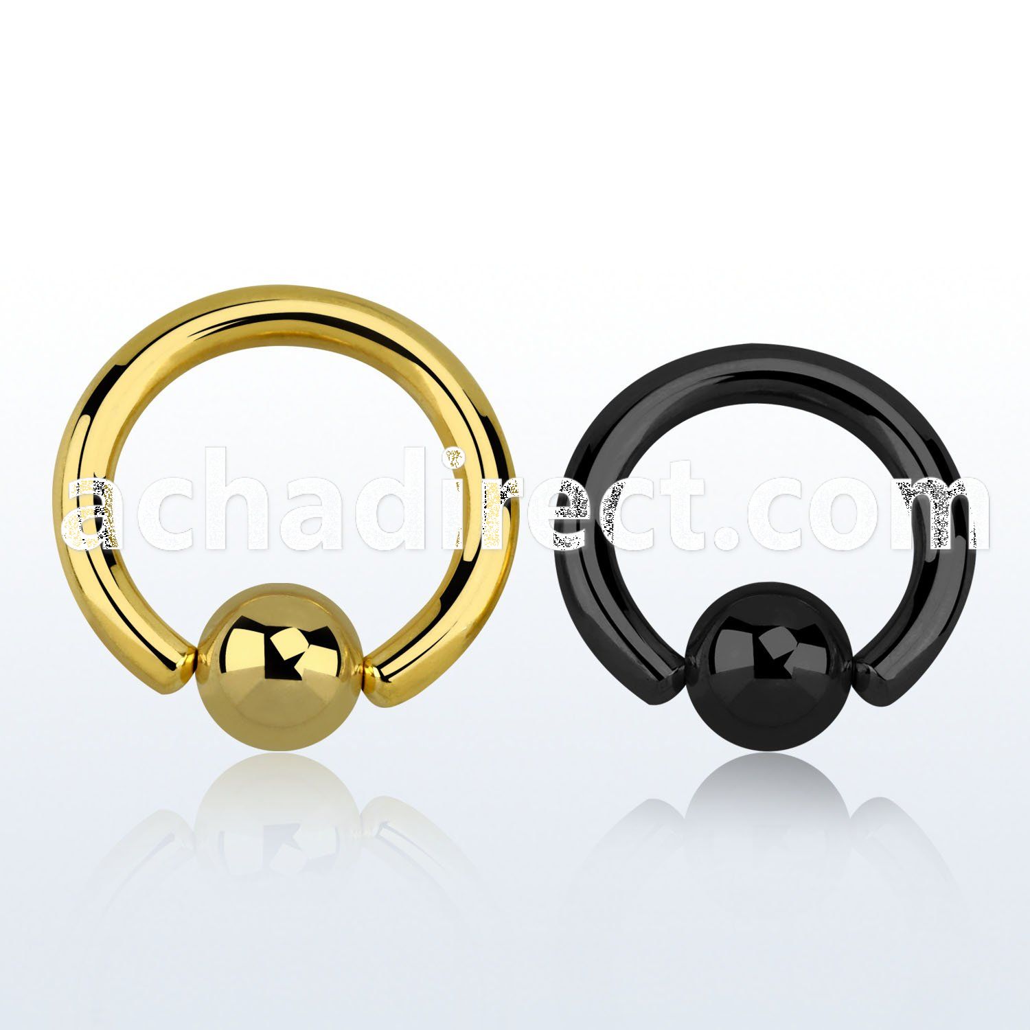 bcrt8 3mm pvd 316l steel ball closure ring with an 8mm ball