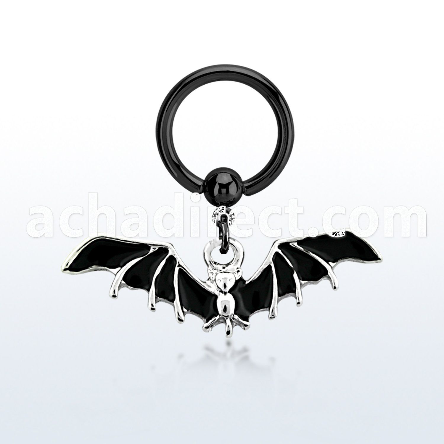 bcrtg569 black pvd plated steel bcr 1.6mm w black bat