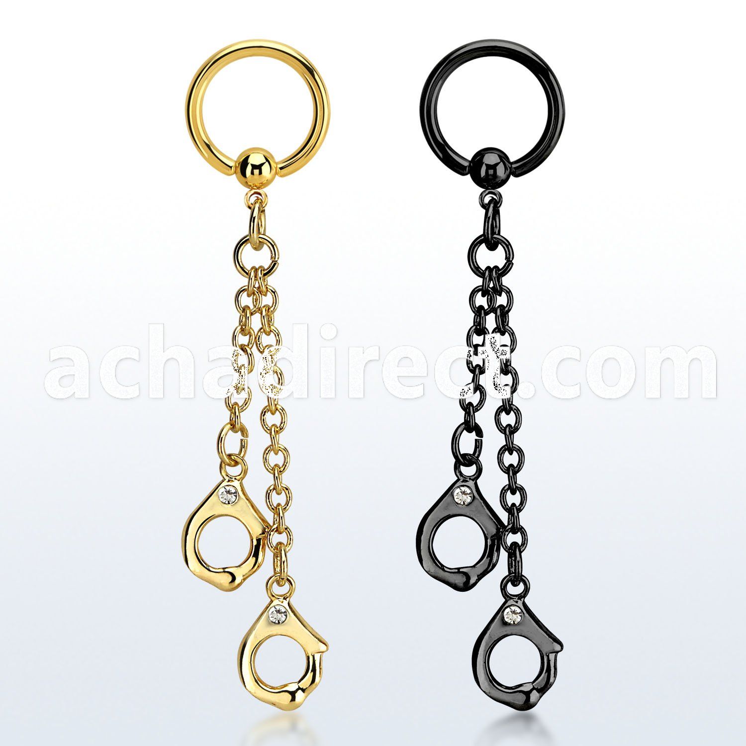 bcrtg652 gold or black pvd plated steel bcr 1.6mm w hand cuff