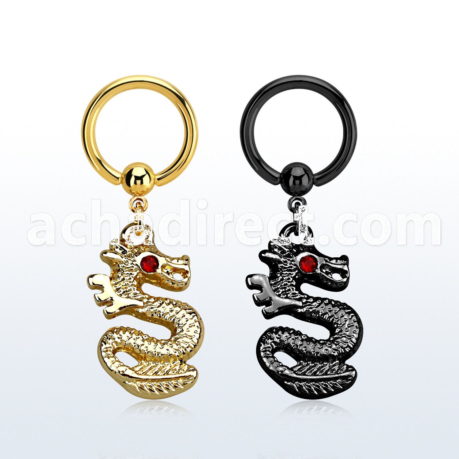 bcrtg721 gold or black pvd plated steel bcr 1.6mm w dragon