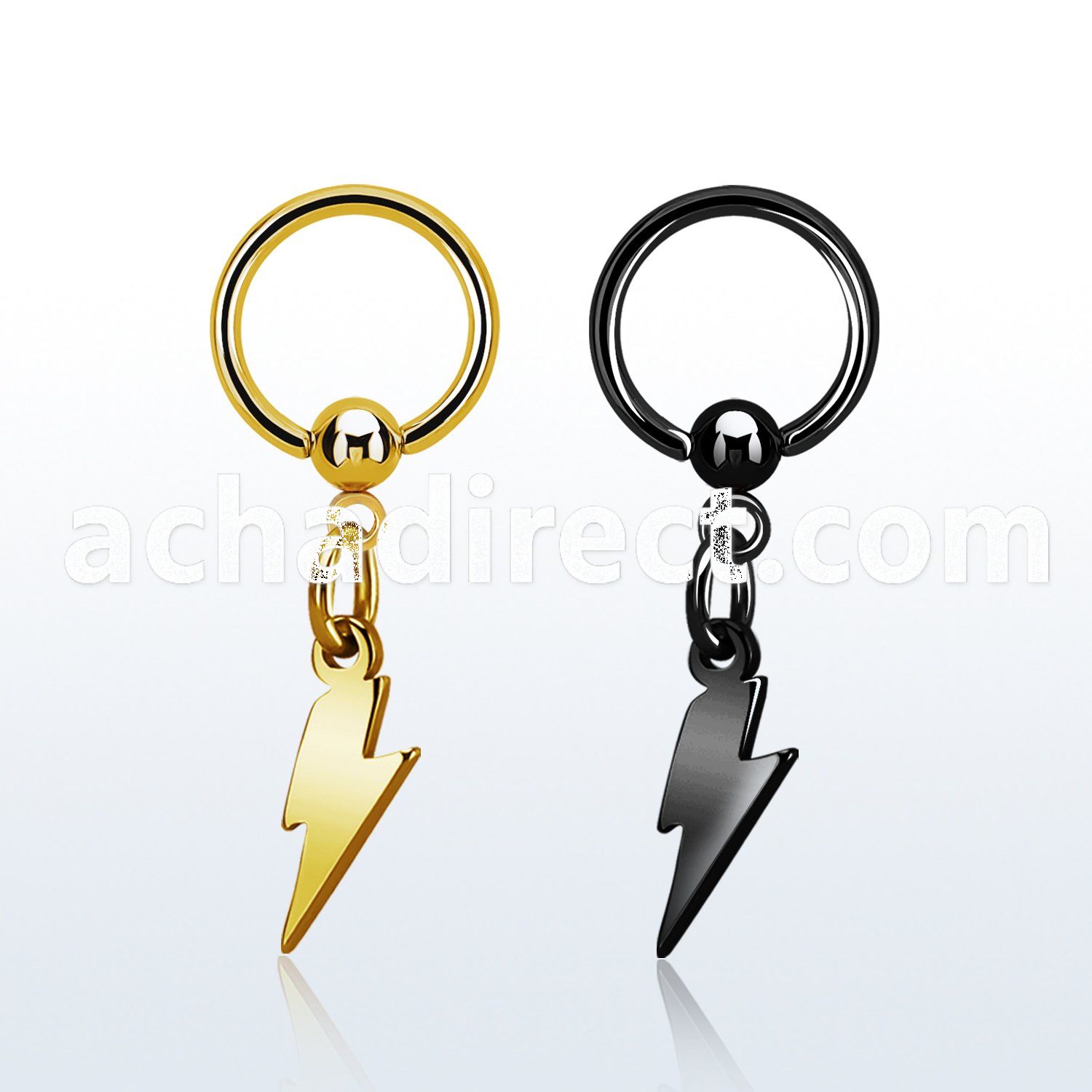 bcrtslit anodized steel ball closure ring 1.2mm w lightning sign