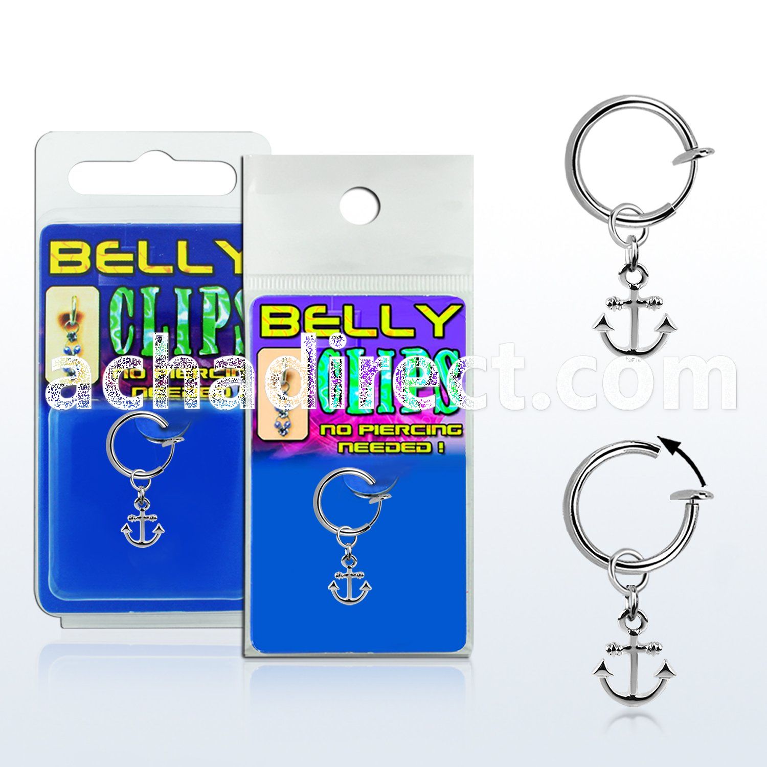 blcp632 fake belly clip w a dangling plain anchor design 