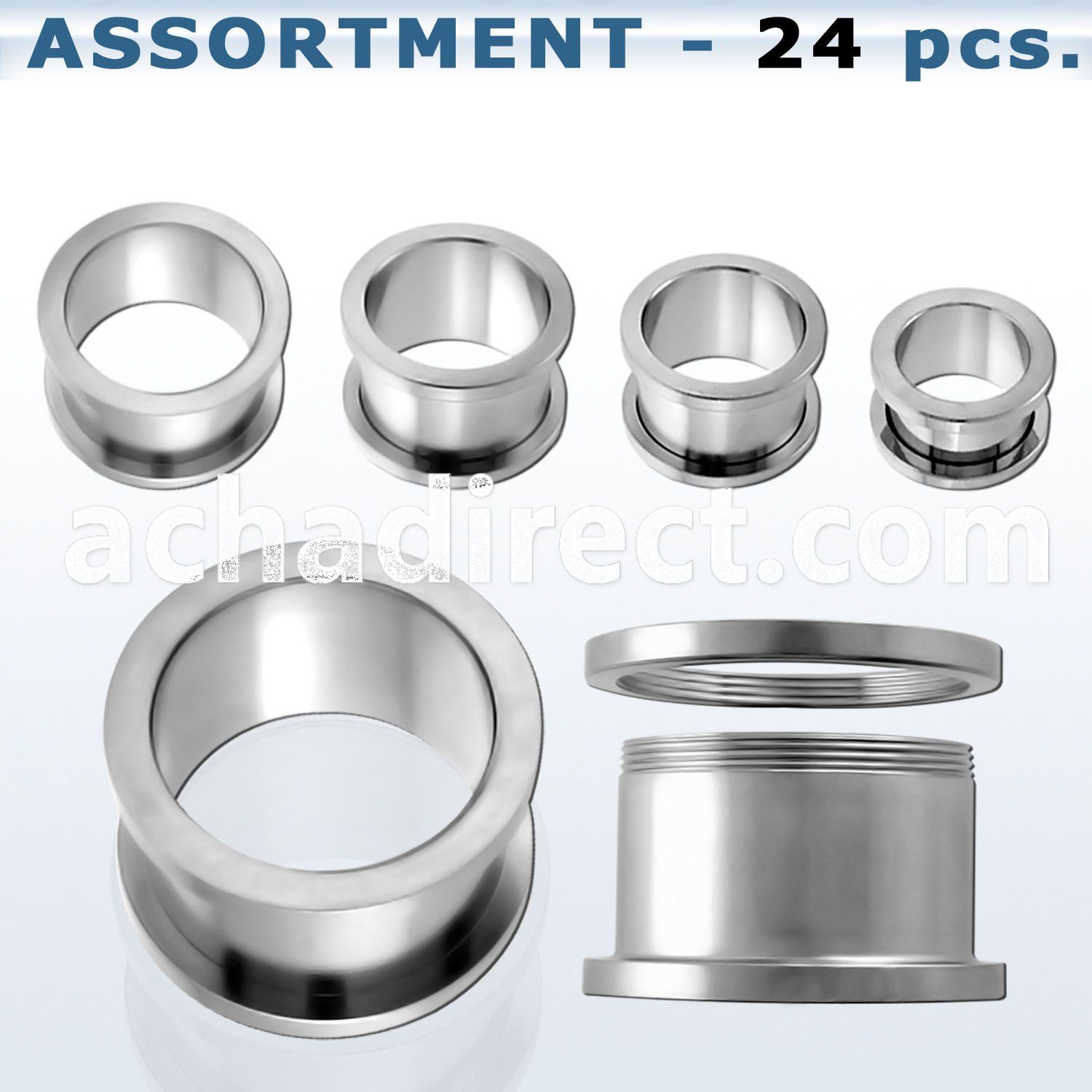 blk08 bulk of 10 2mm high polished 316l steel flesh tunnel