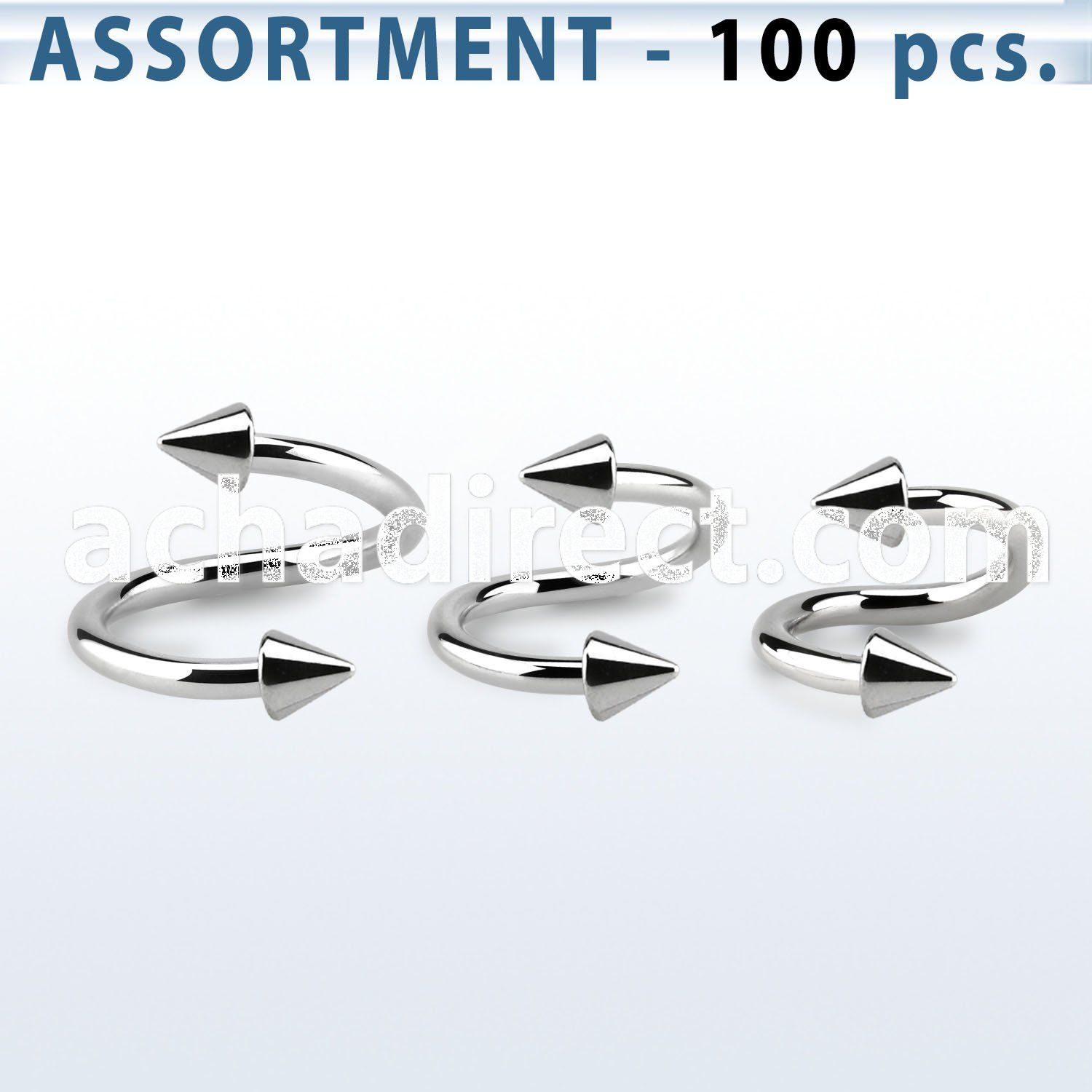 blk220a bulk of 1 2mm 316l steel spiral with 3mm cones