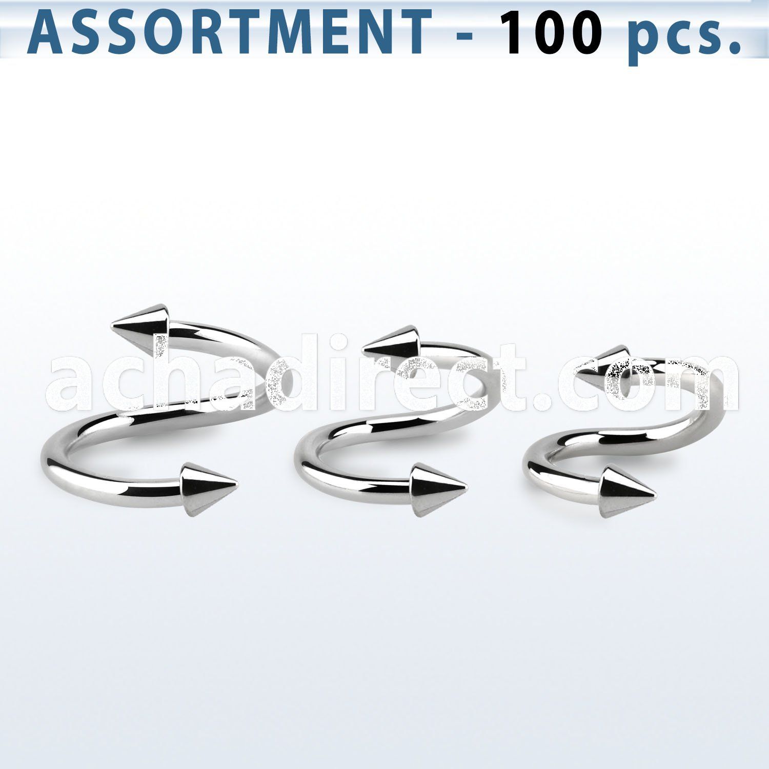 blk220b bulk of 1 2mm 316l steel spiral with 2 5mm cones