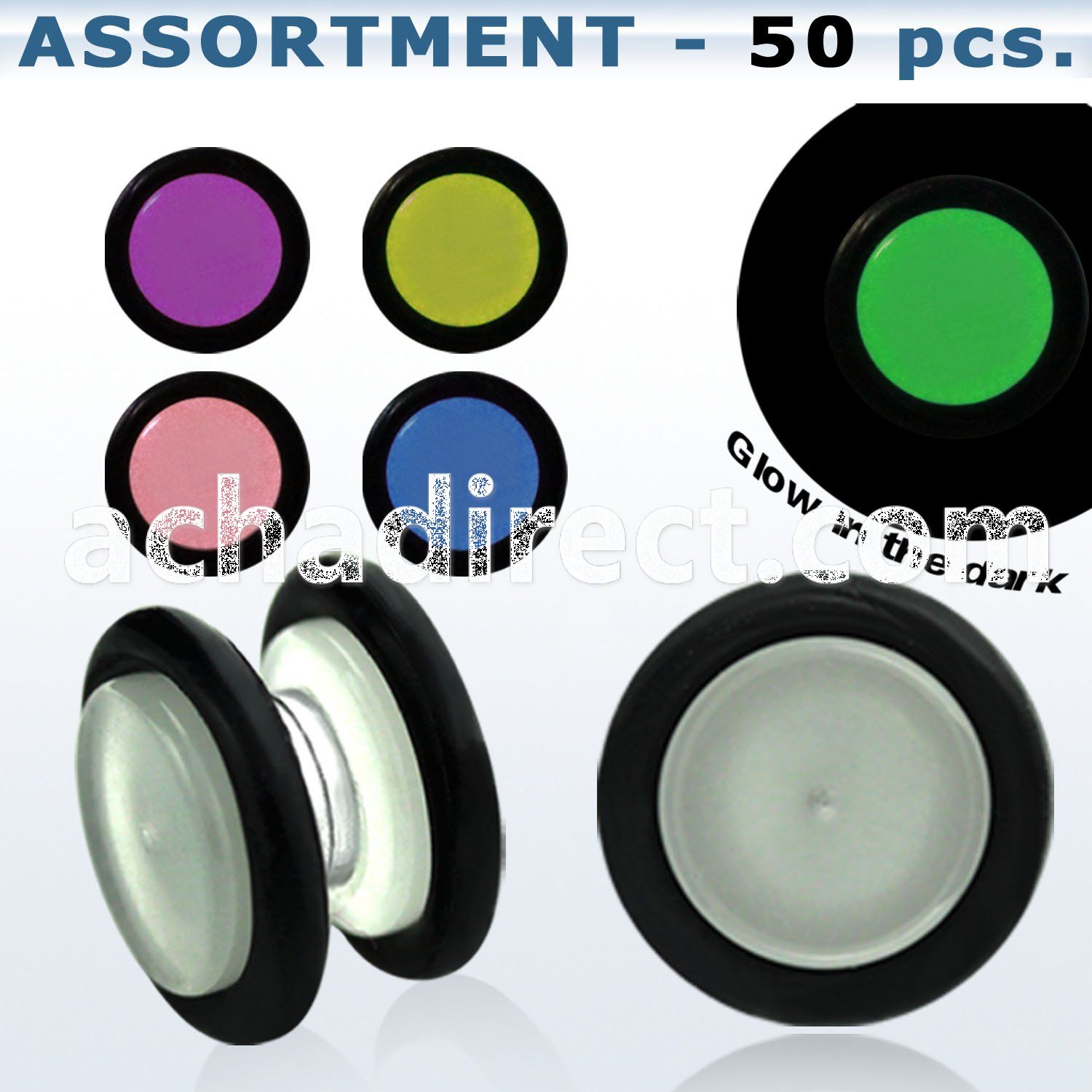 blk415 magnetic luminous fake plug with rubber o ring in colors