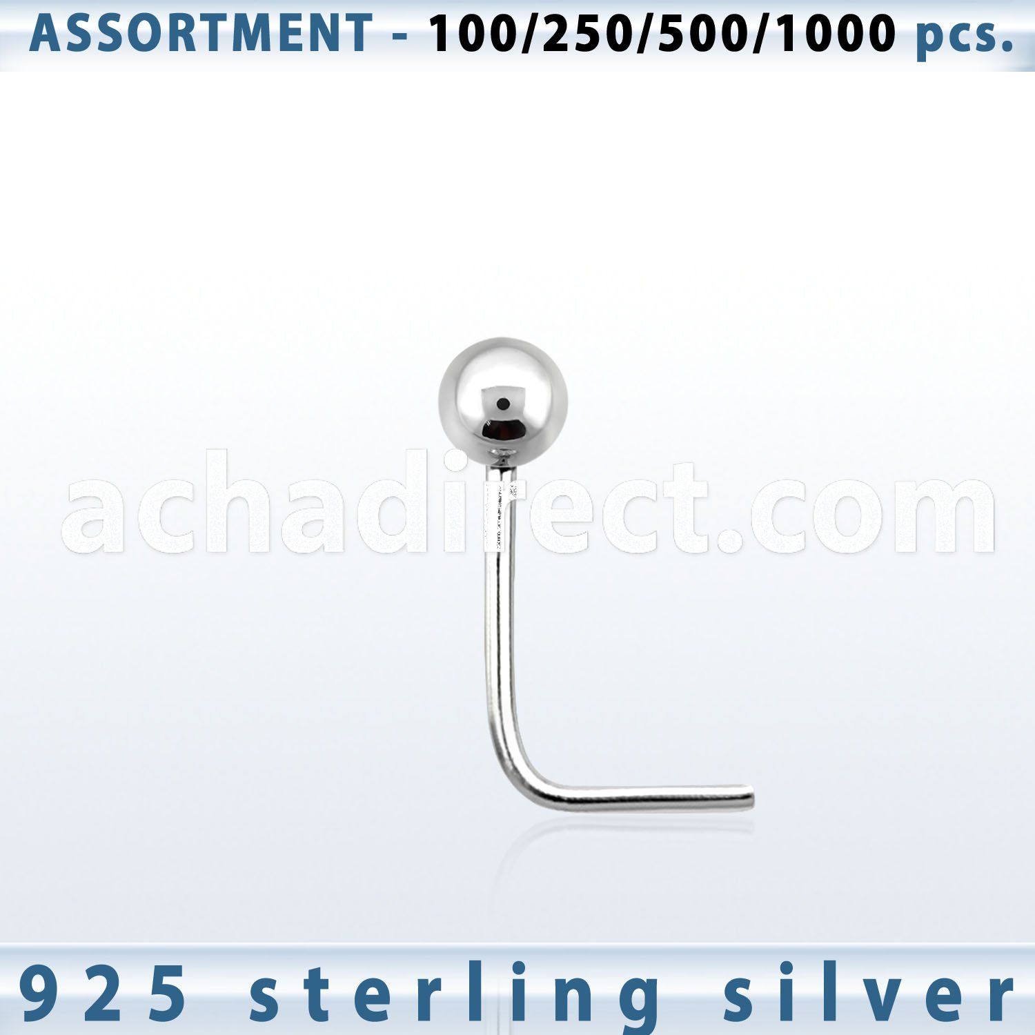 blk459 bulk of 0 6mm sterling silver nose stud with ball top