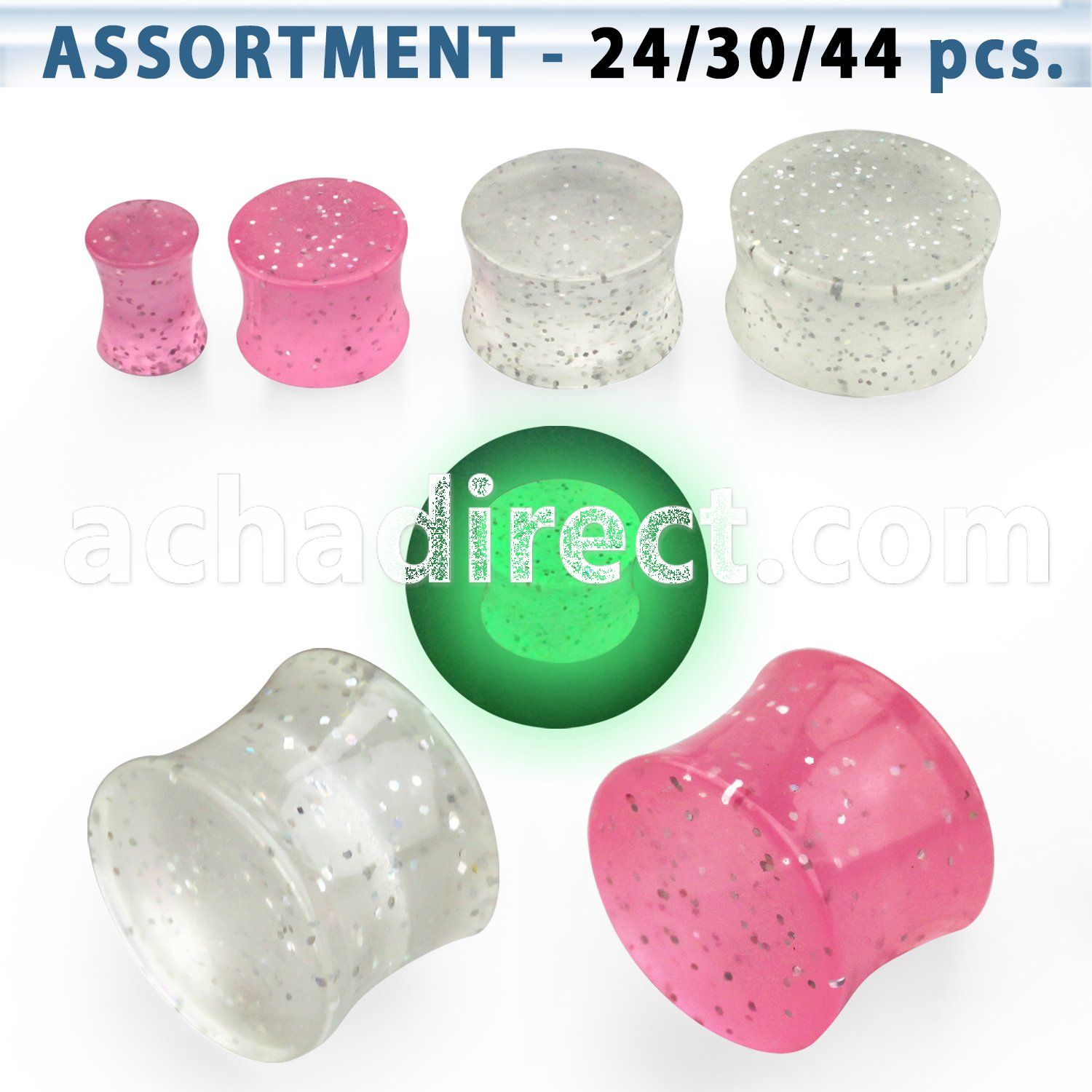 blk512 dual use acrylic plug glitter plug luminous plug