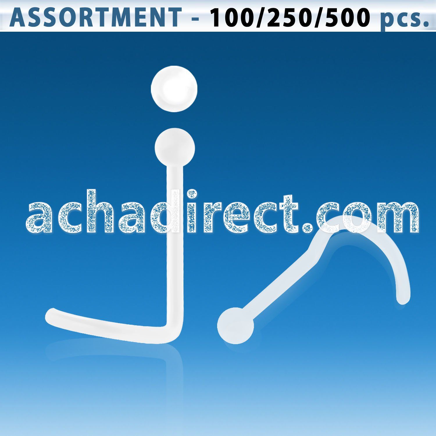 blk543 bulk bio flex nose screw retainers w 2mm ball shaped top