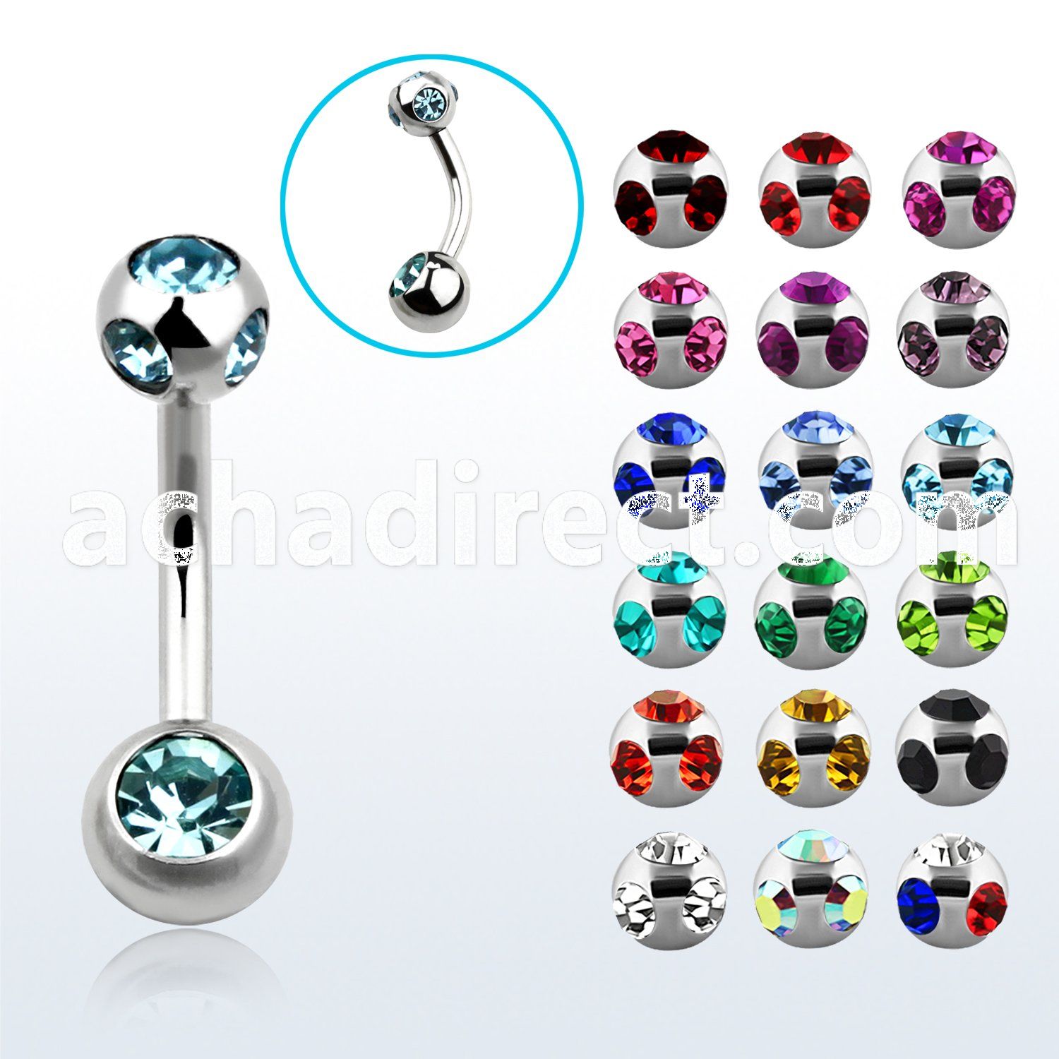 bn2csmj 316l steel belly banana w 6mm threaded 5mm bezel ball