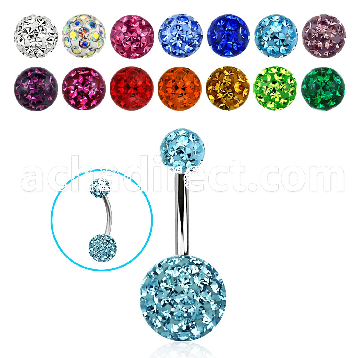 bn2f105 316l steel belly banana w 5mm 10mm ferido ball