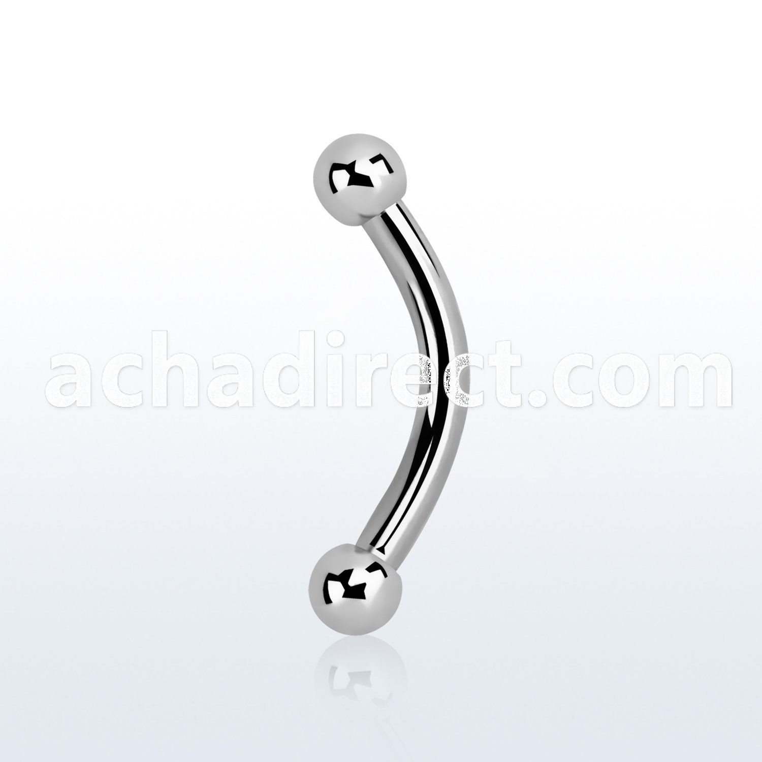 bnb3 surgical steel banana with two 3mm balls