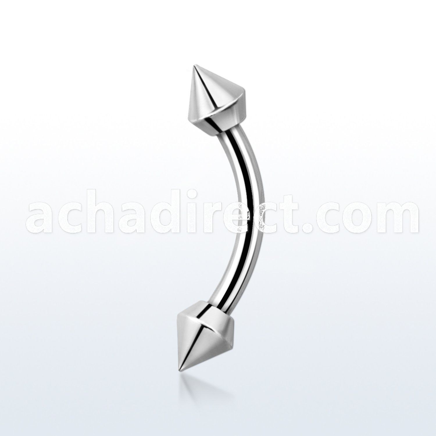 bnecne 316l steel eyebrow banana with special shaped 3mm cone