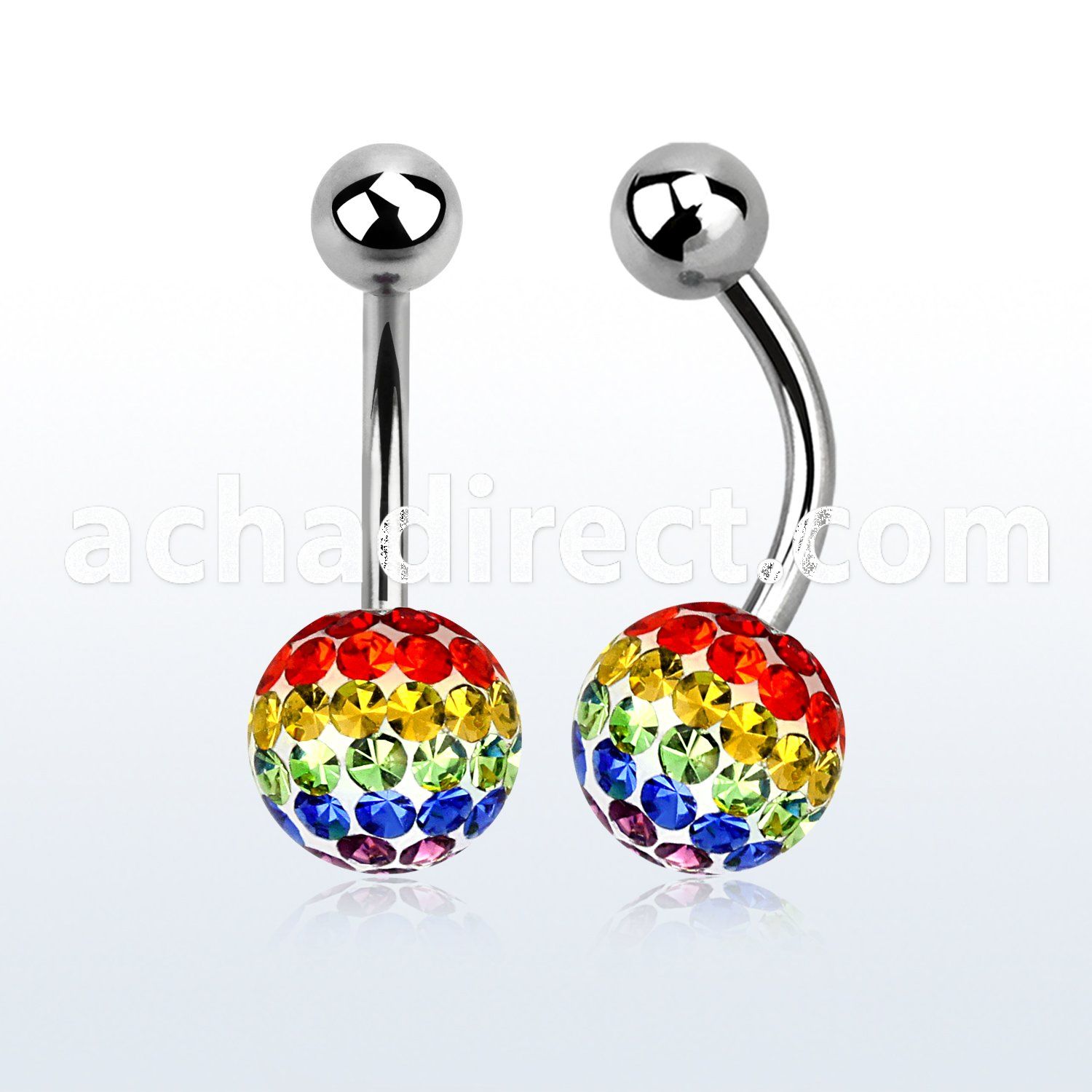 bnfr8g 316l steel belly banana w gay pride ferido resined ball