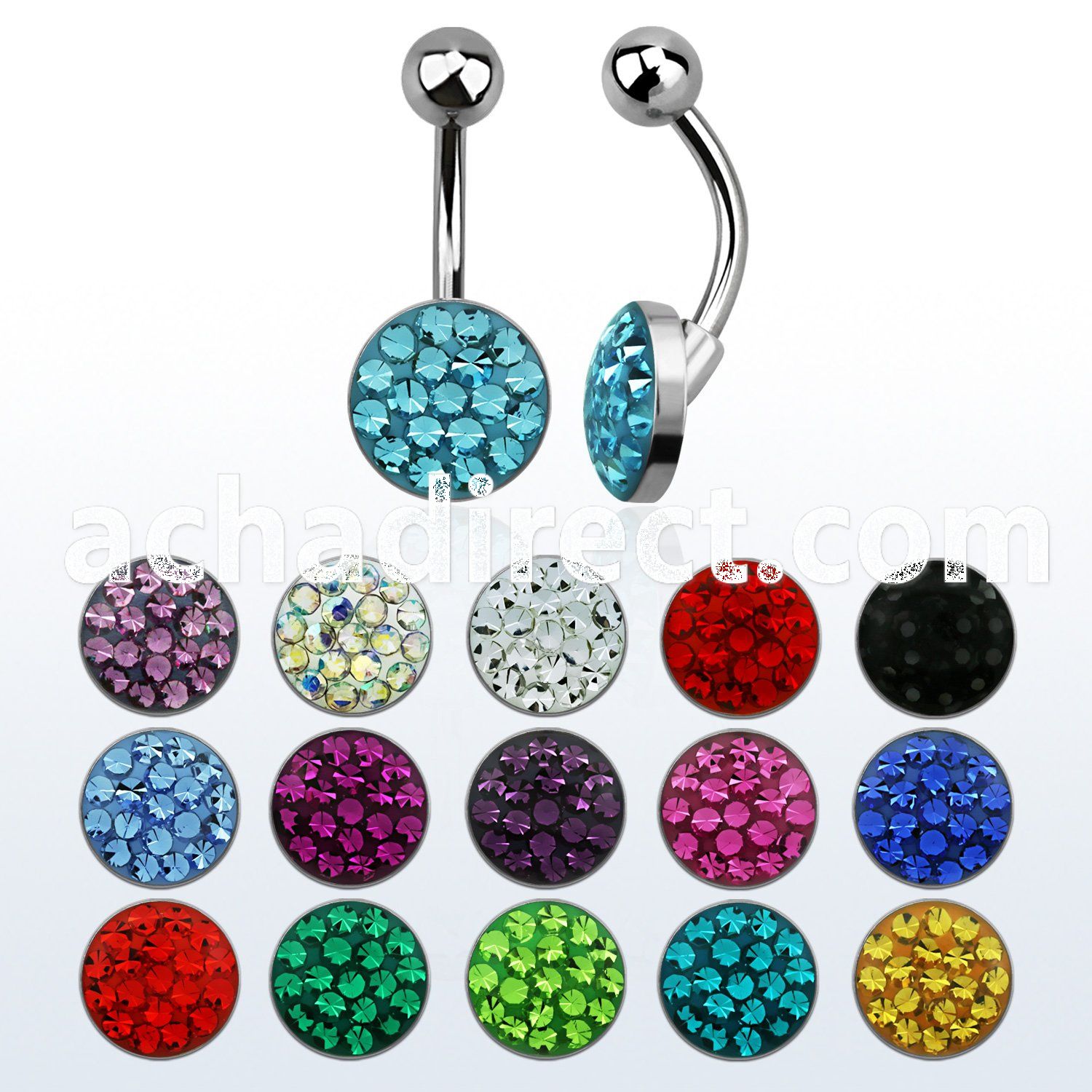 bnmtj16 316l steel belly banana w 10mm multi crystal lower disk