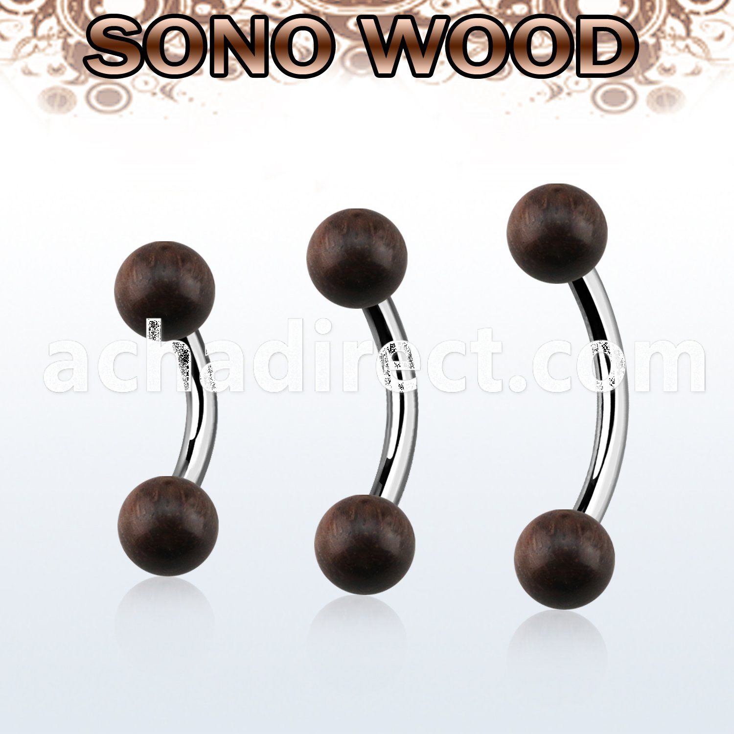 bnsn5 organic belly banana w steel post w 5mm sono wood balls