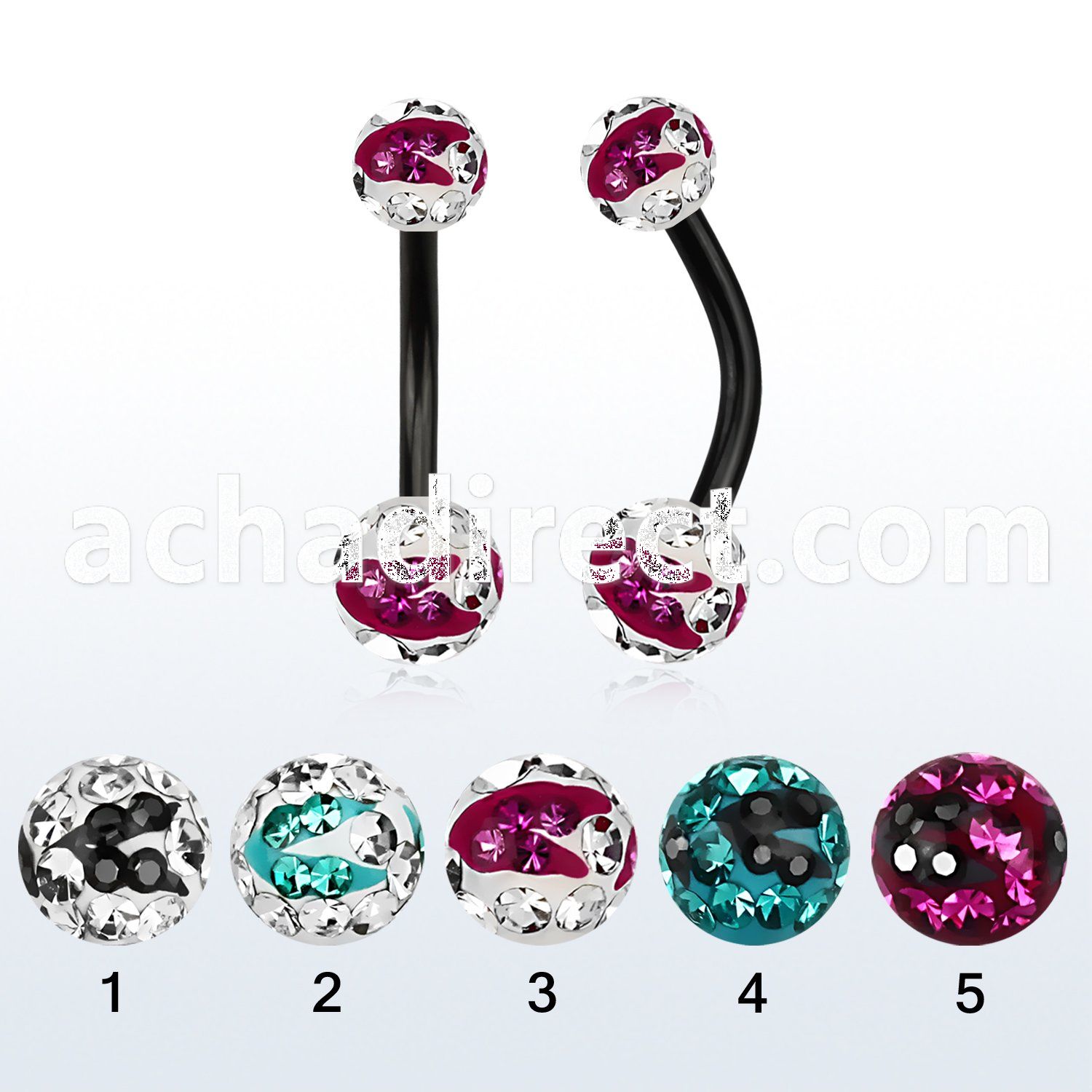 bnt2frsc anodized belly banana w 5 6mm multi crystal zebra ball