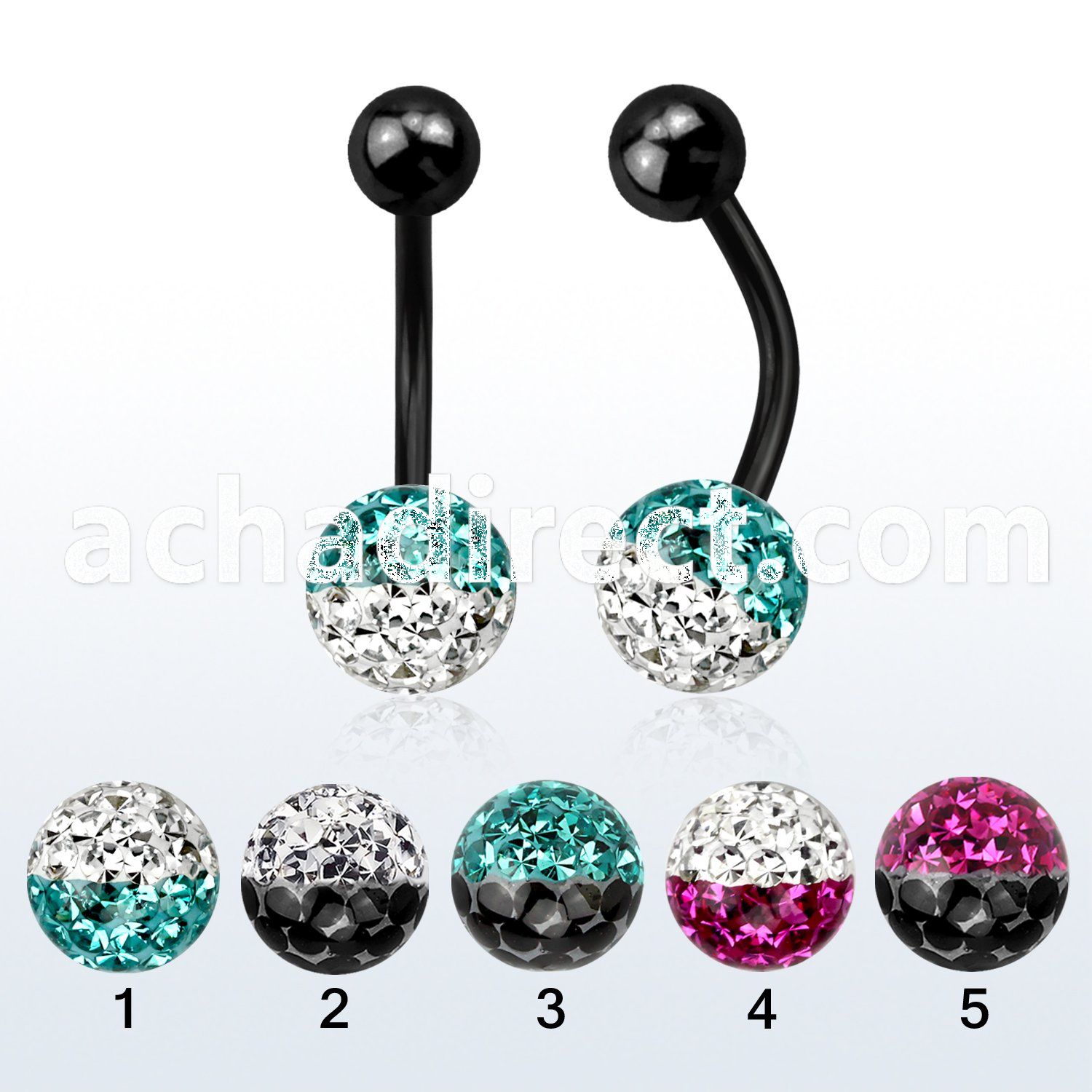 bntfr8e anodized 316l steel belly banana w 2 color ferido ball