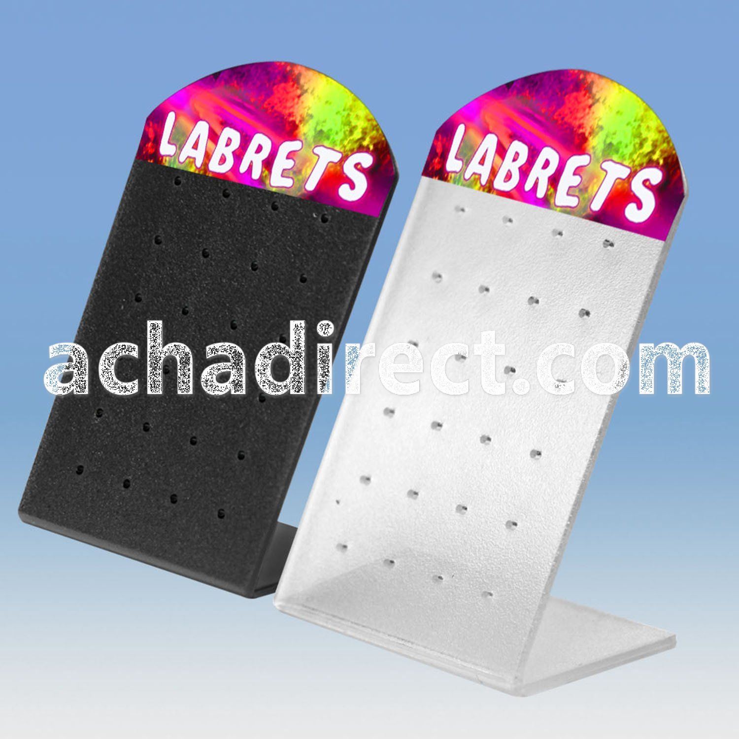 br10 empty display w 24 holes for labret 12 earring pairs